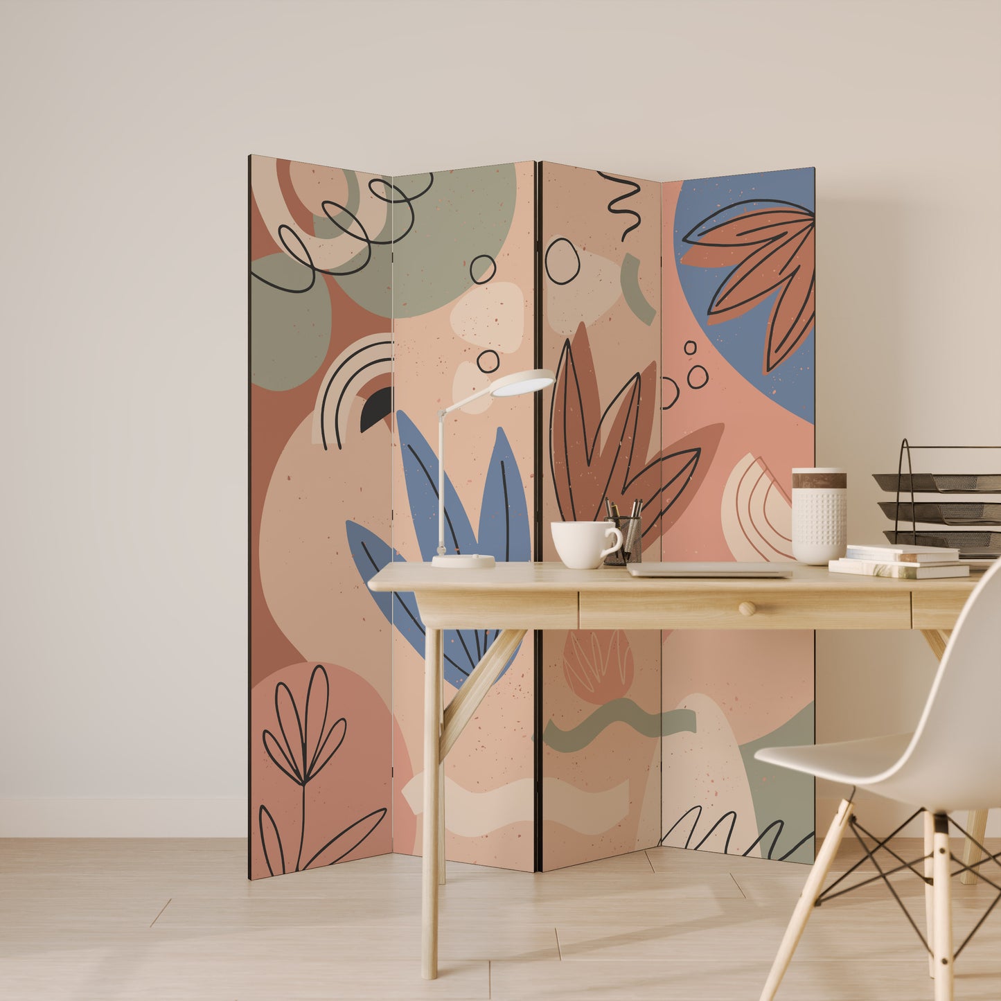 PASTEL DESTINY 4-Panel Room Divider