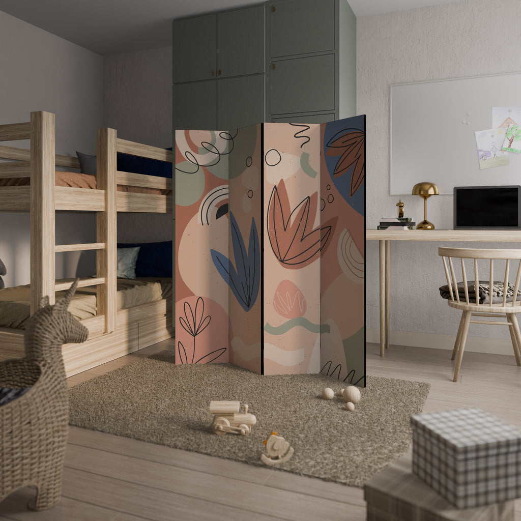 Paravent décoratif à 4 panneaux PASTEL DESTINY