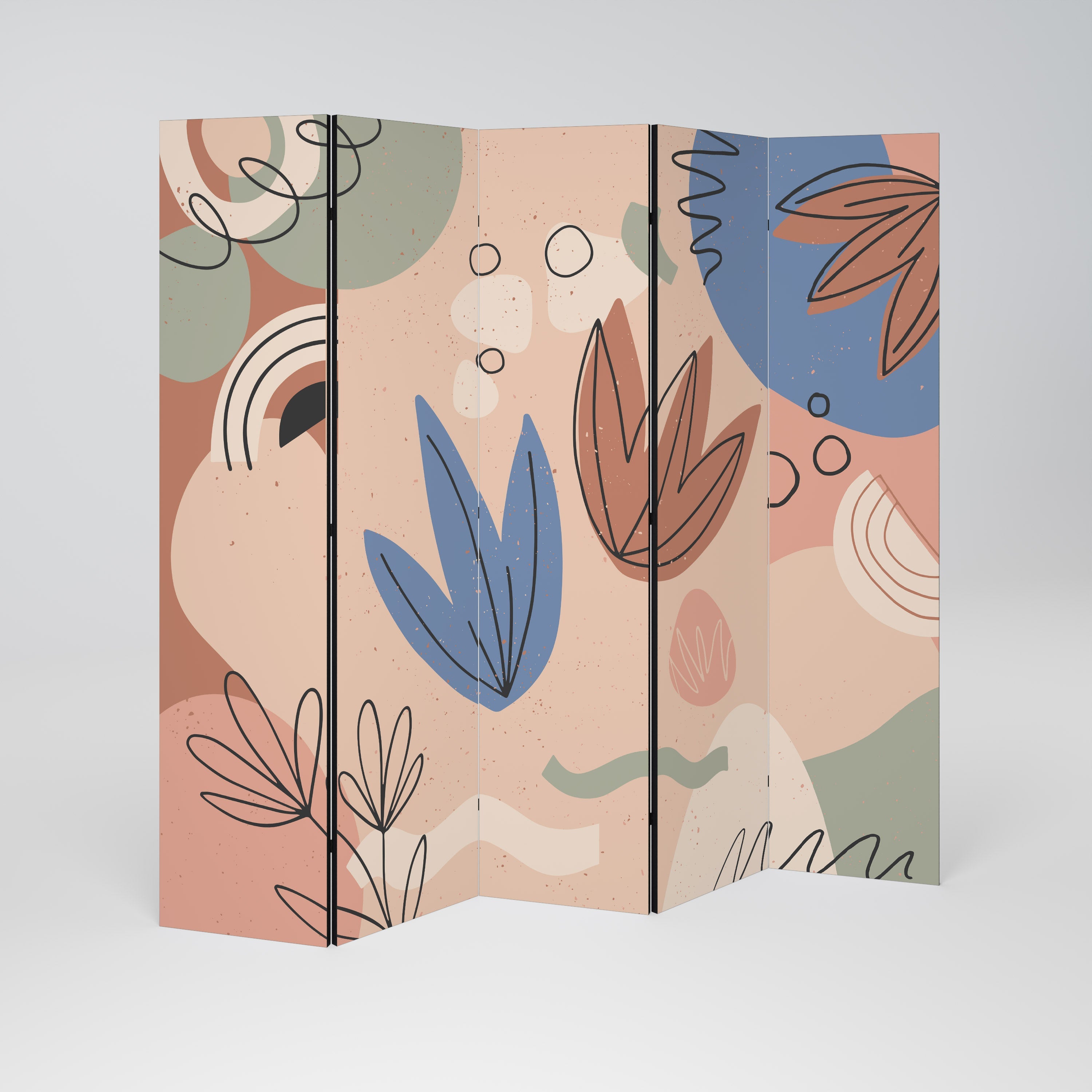Paravent décoratif à 5 panneaux PASTEL DESTINY