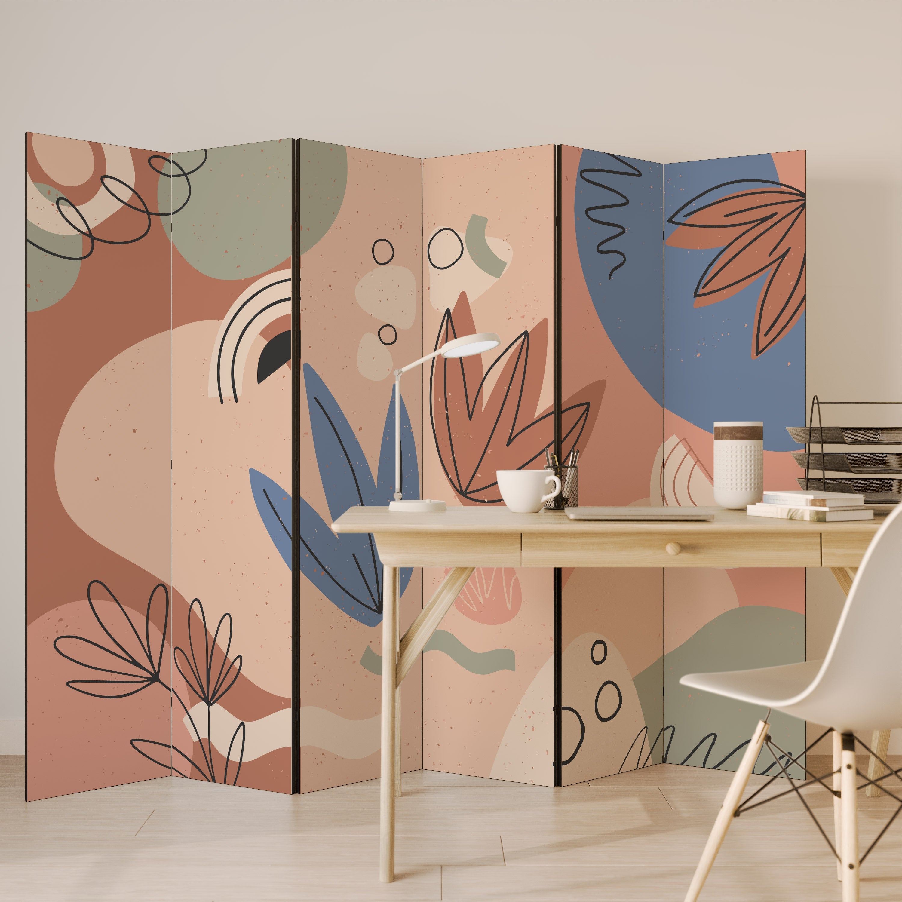 Paravent décoratif à 6 panneaux PASTEL DESTINY