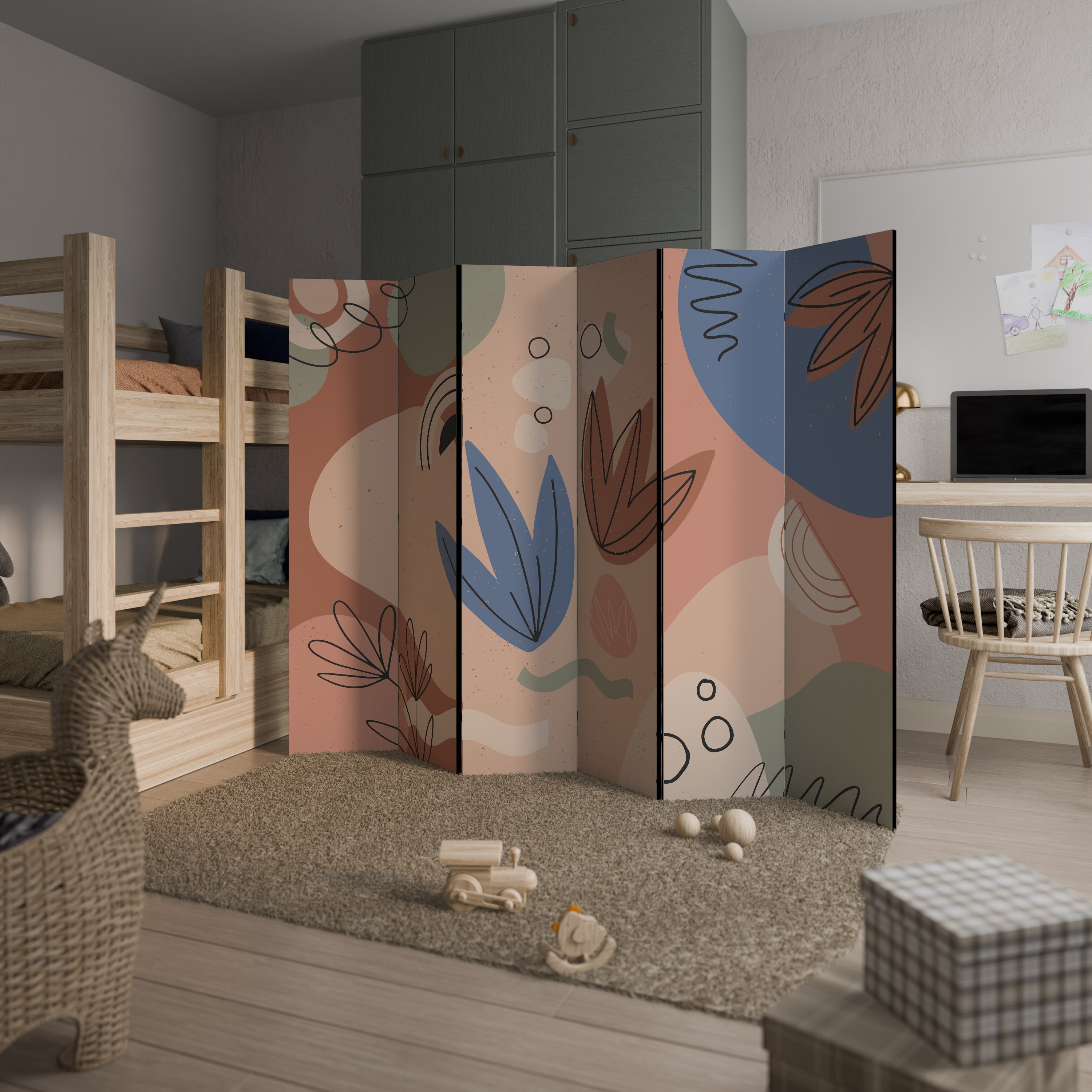 Paravent décoratif à 6 panneaux PASTEL DESTINY