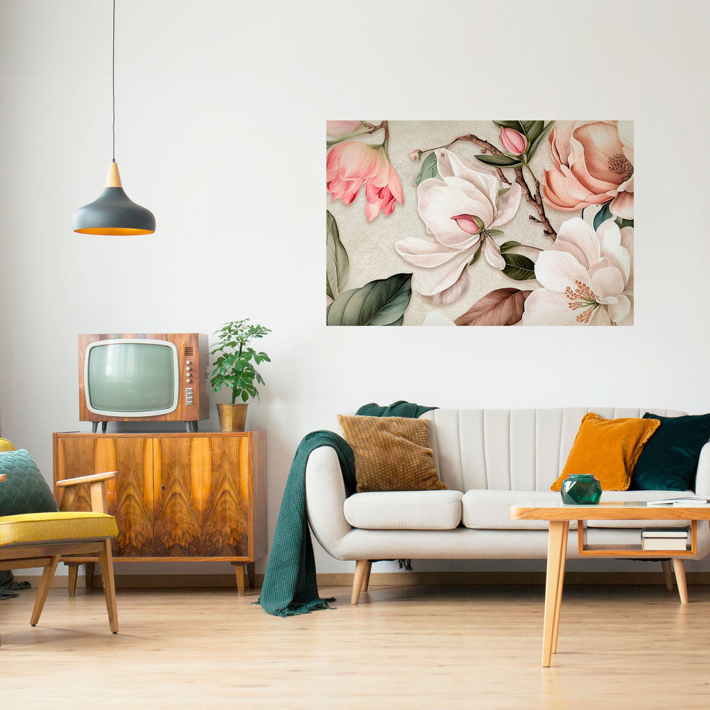 Affiche horizontale autocollante FLORAL GRACE