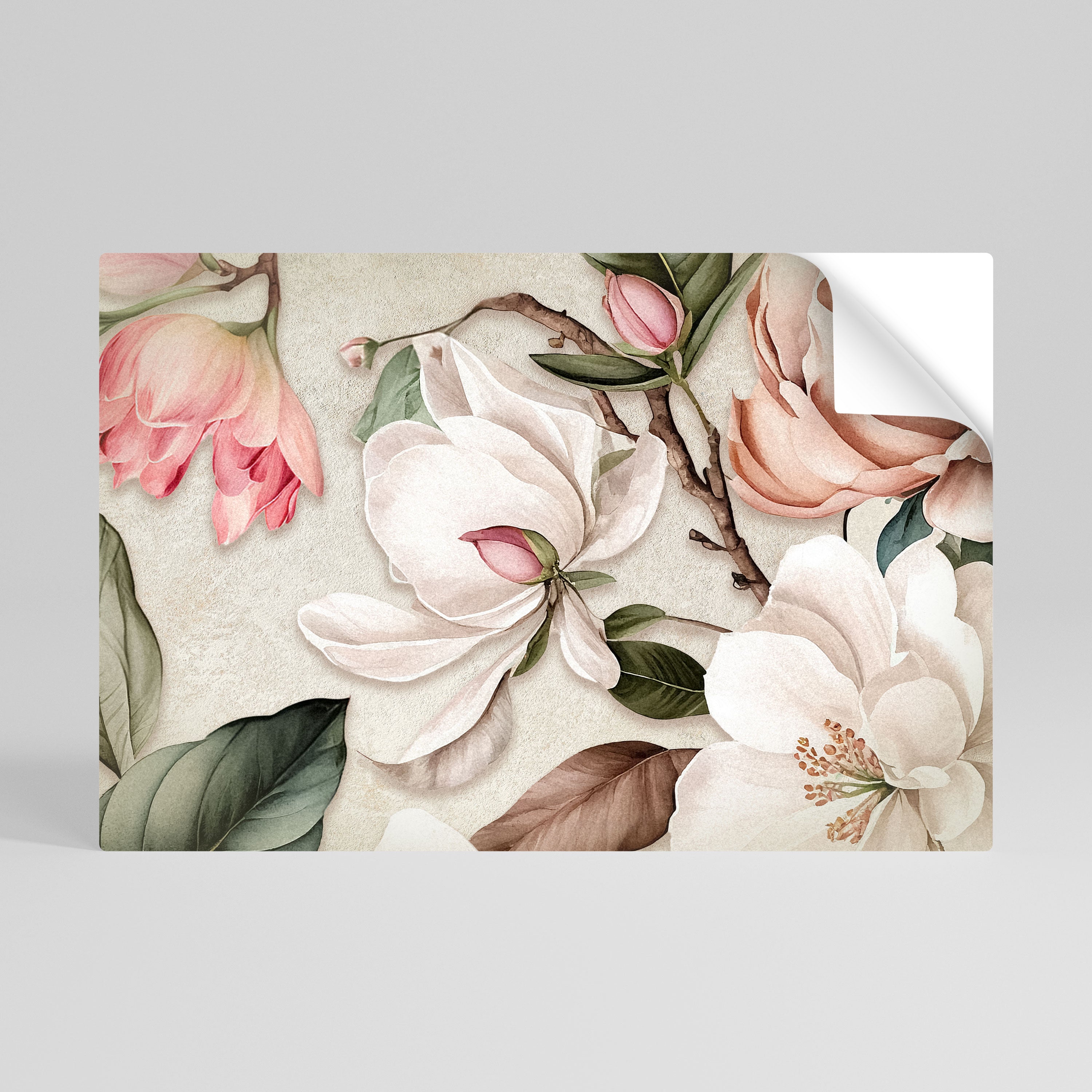 FLORAL GRACE Peel and Stick Horizontal Poster