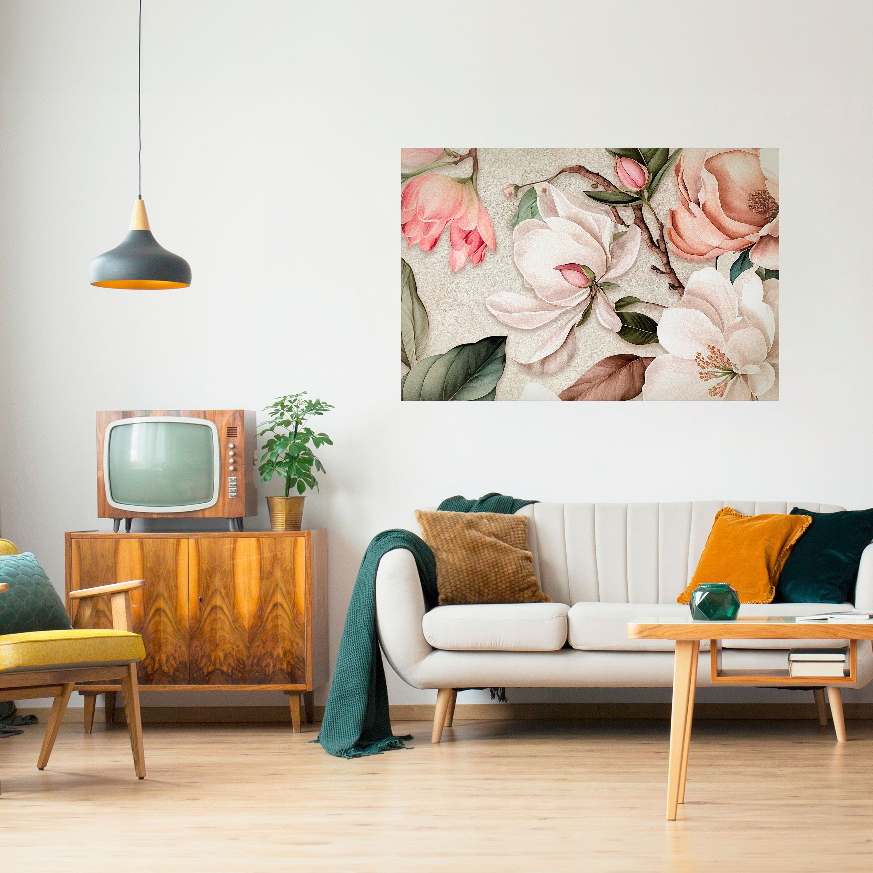 Affiche horizontale autocollante FLORAL GRACE