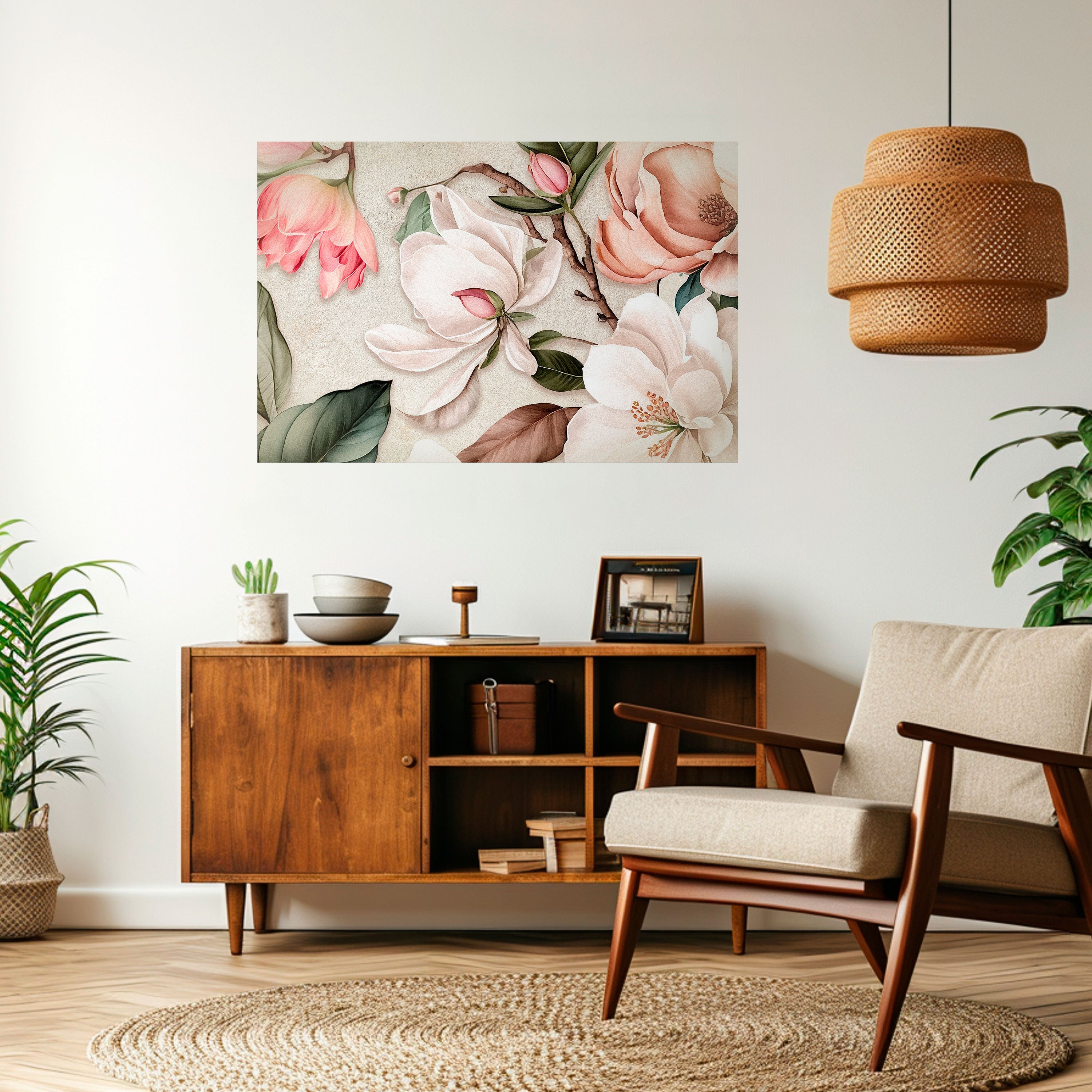 Affiche horizontale autocollante FLORAL GRACE