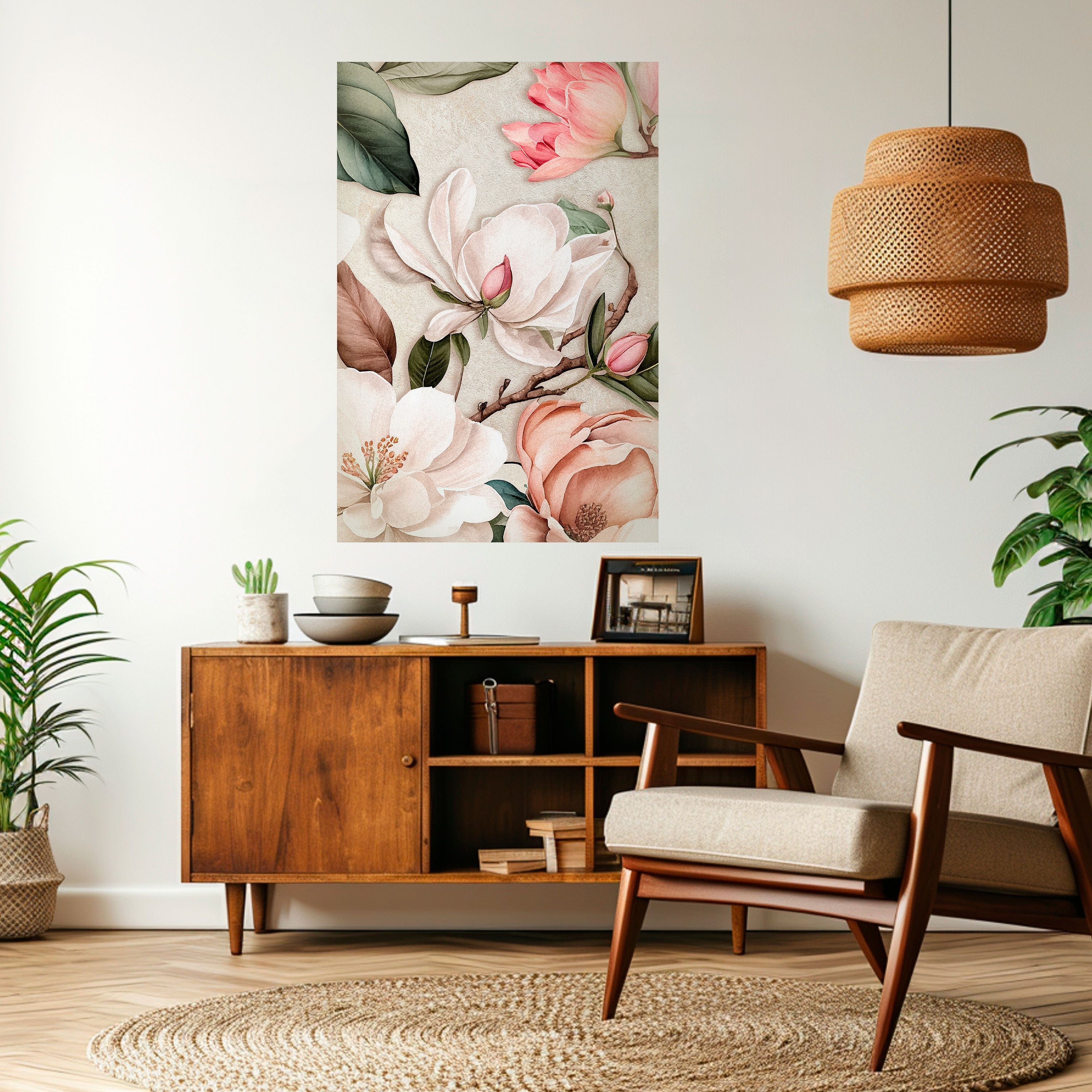 Affiche verticale autocollante FLORAL GRACE