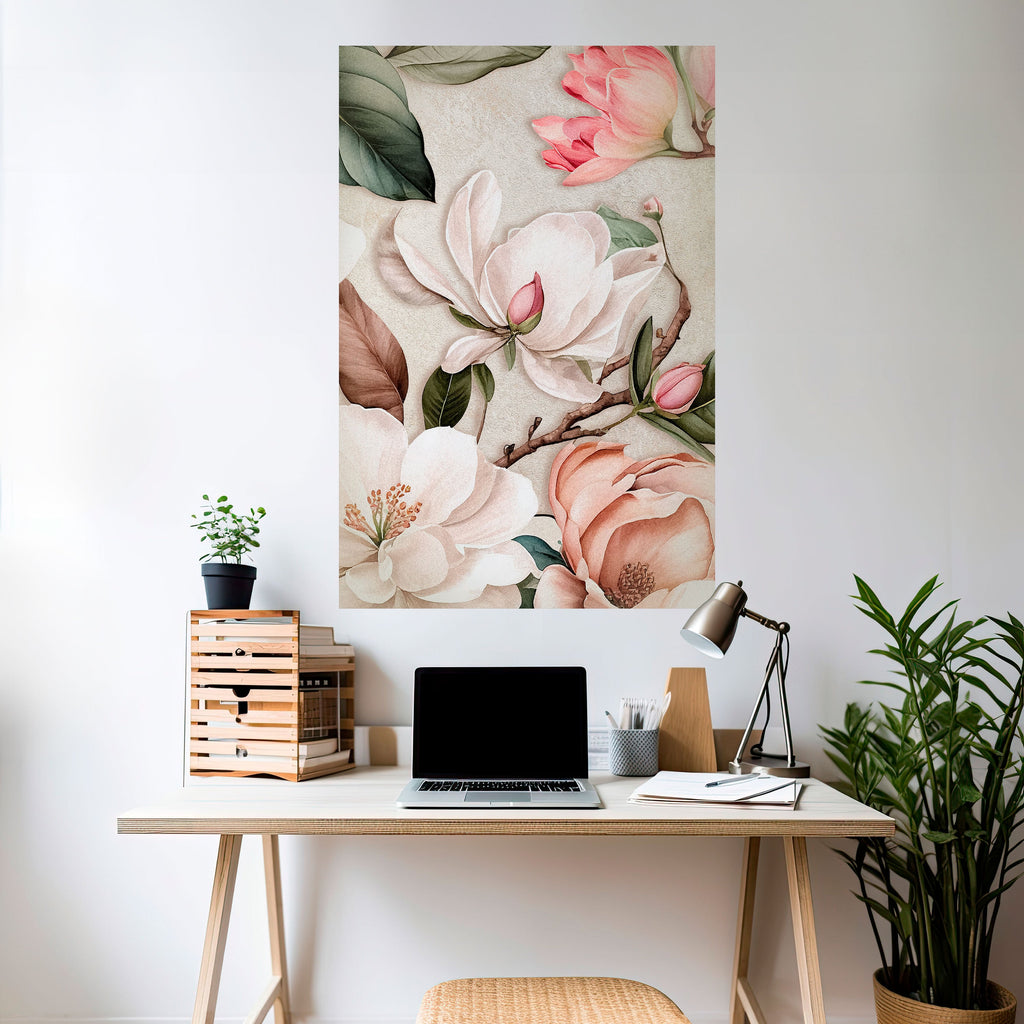 Affiche verticale autocollante FLORAL GRACE