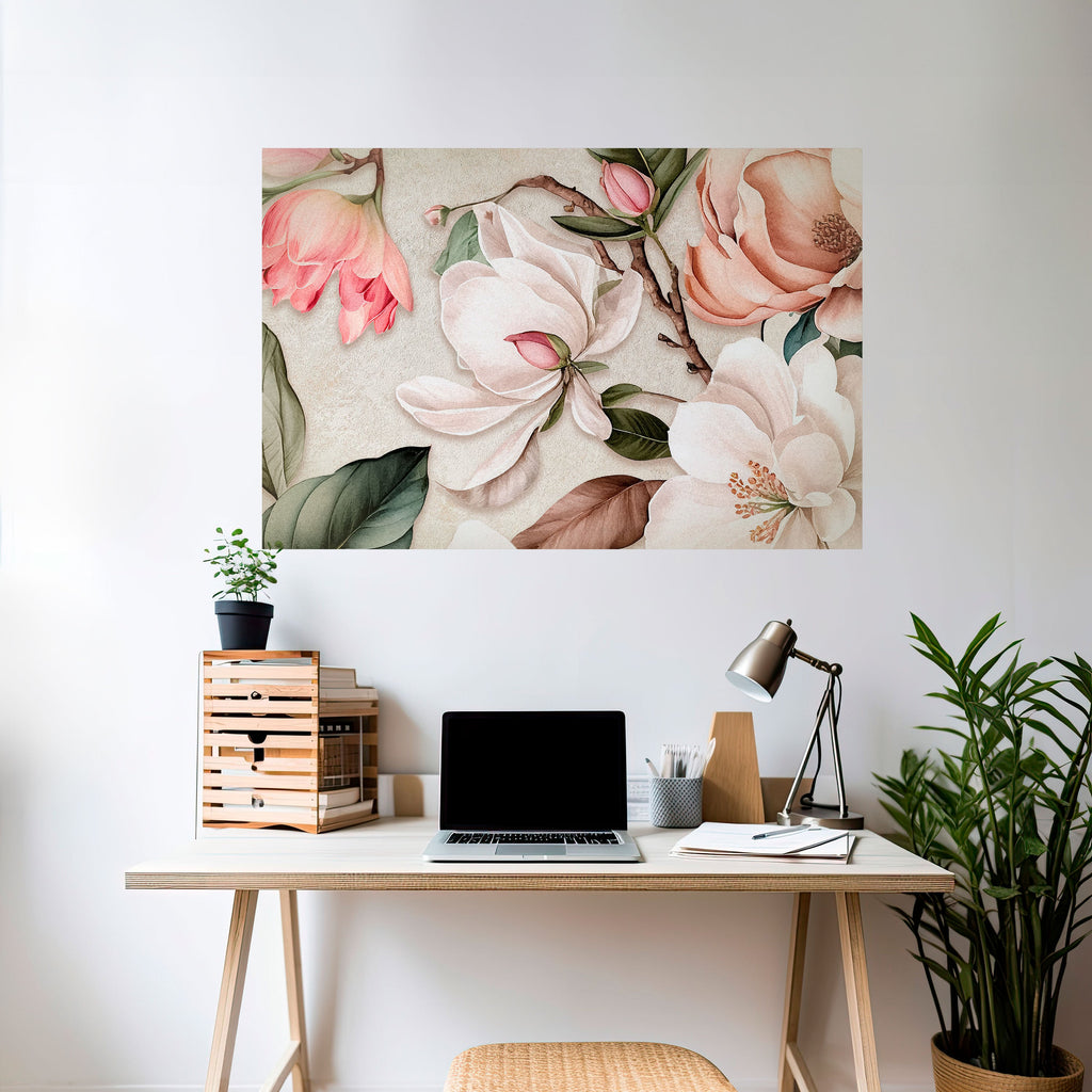 Affiche horizontale autocollante FLORAL GRACE