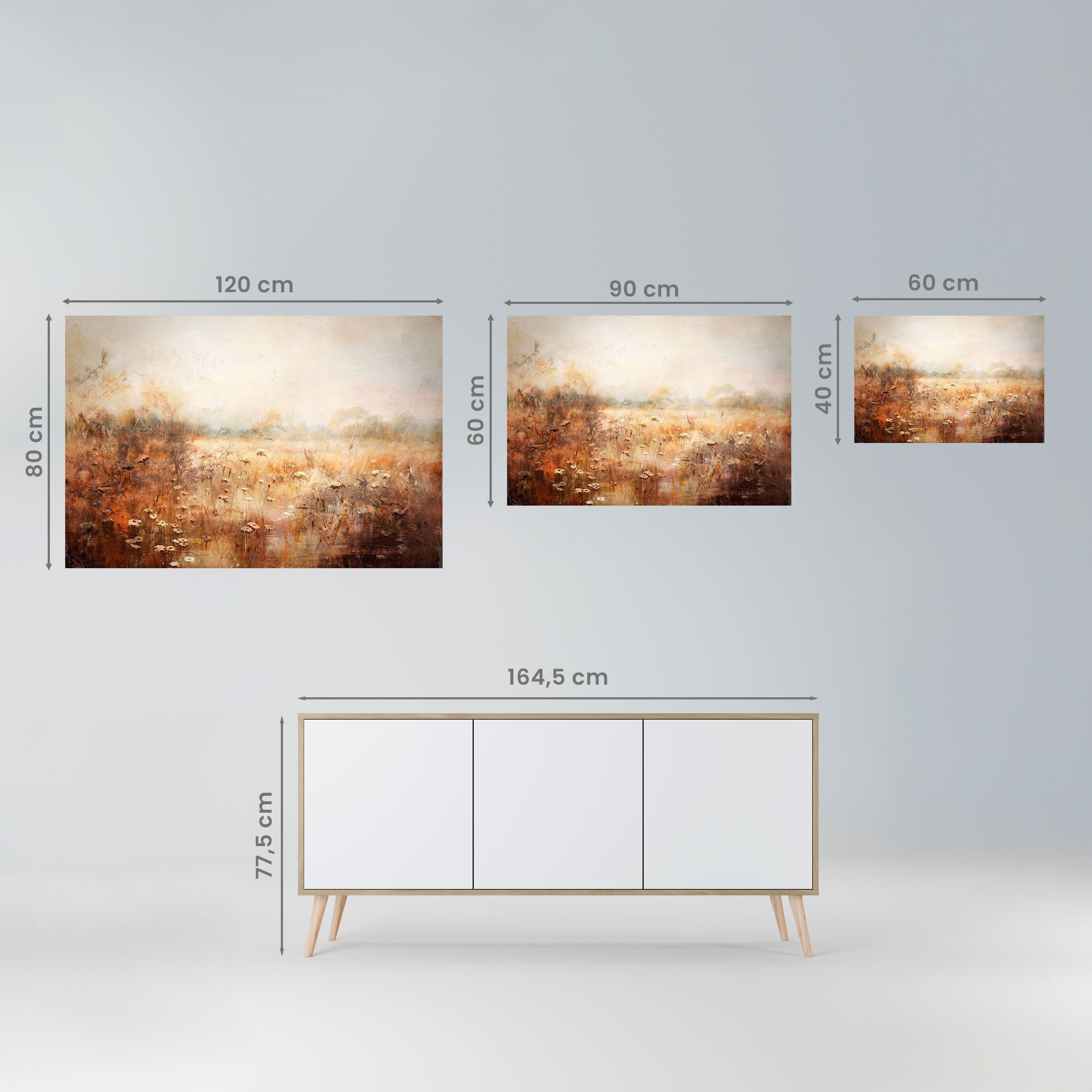 Affiche horizontale autocollante TRANQUIL FIELD