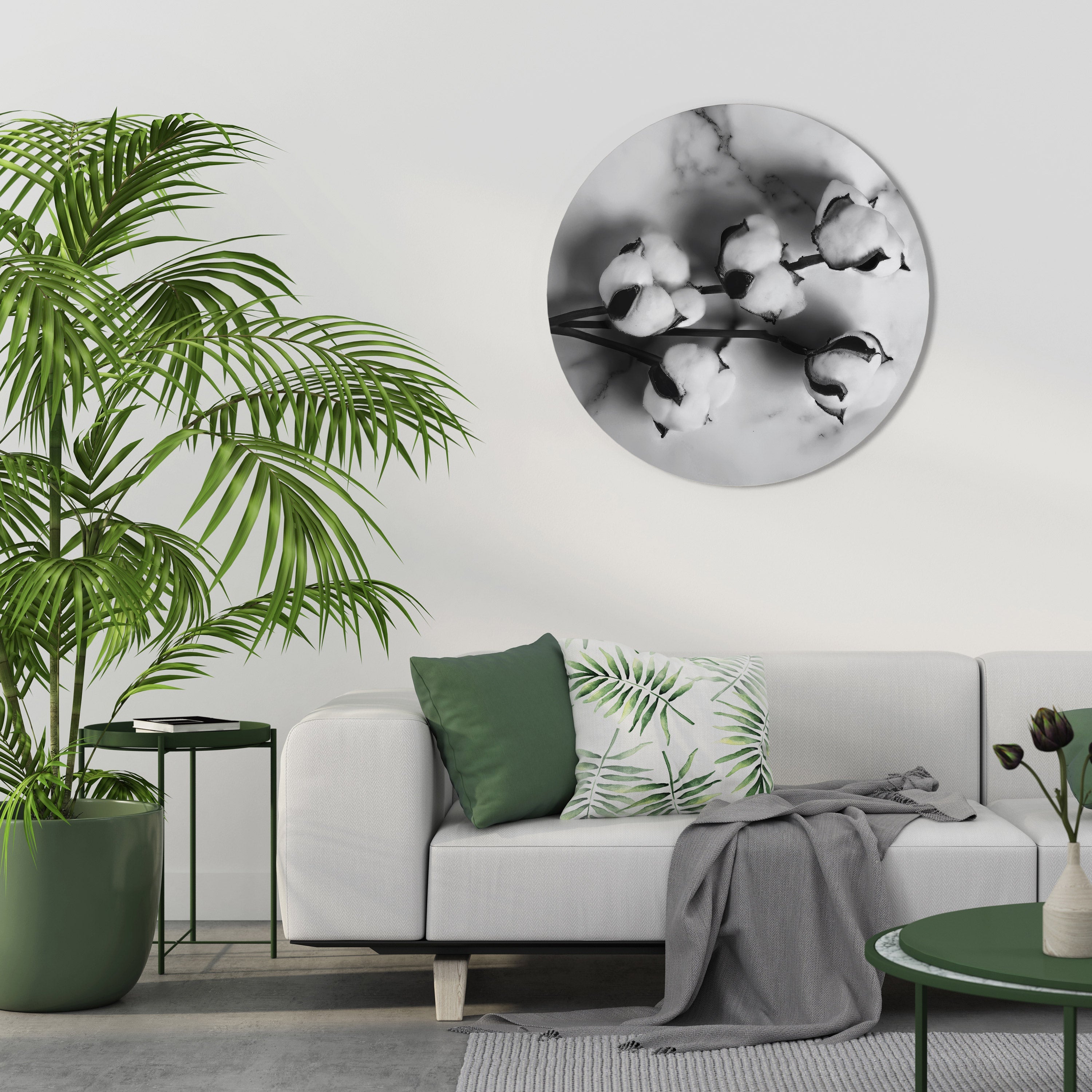 Décoration murale ronde MONOCHROME COTTON DREAMS