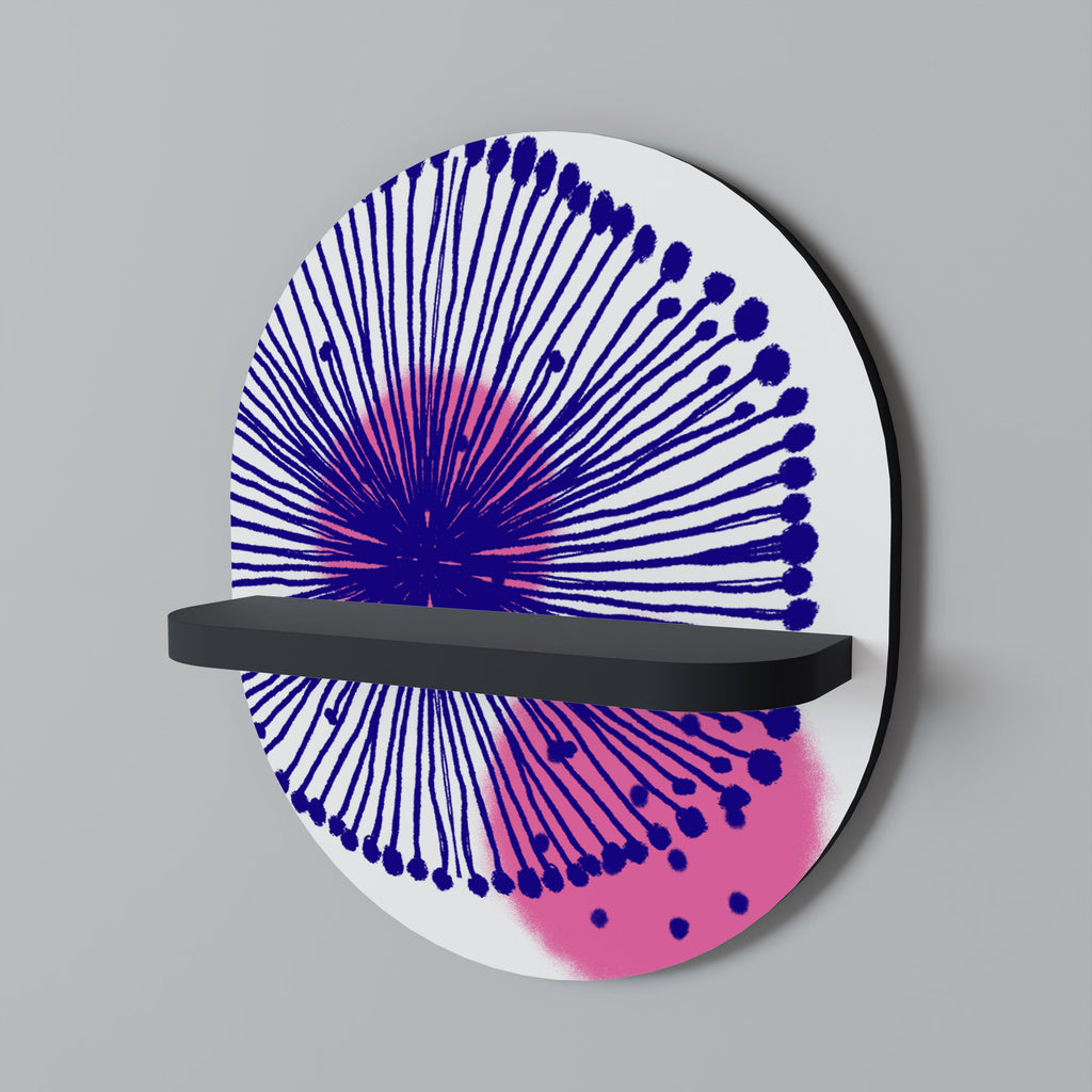 Étagère d'art ovale MAGIC NATURE en finition noire