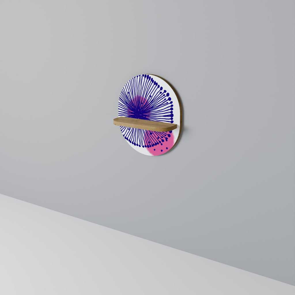 Étagère d'art ovale MAGIC NATURE effet chêne