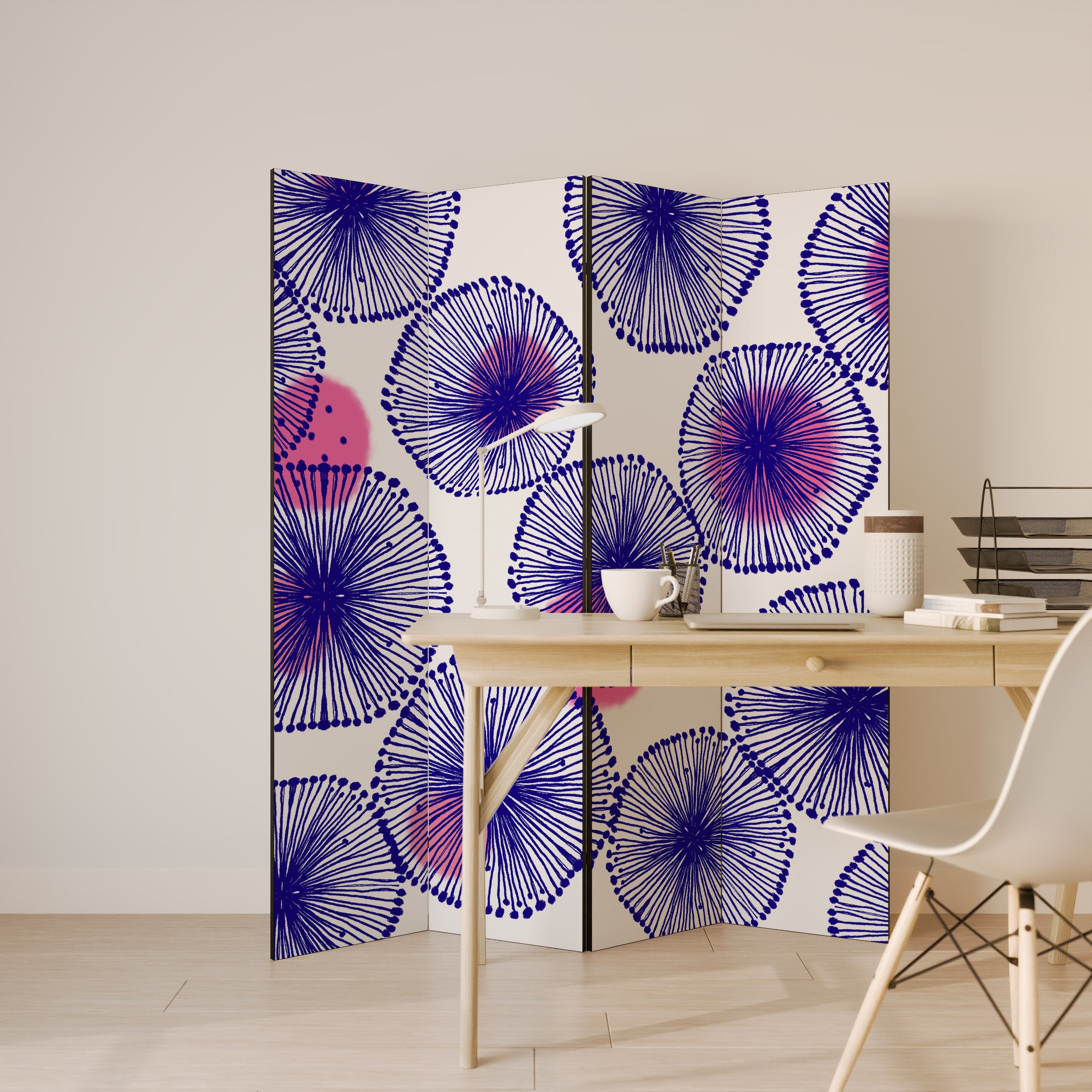 Paravent décoratif à 4 panneaux MAGIC NATURE