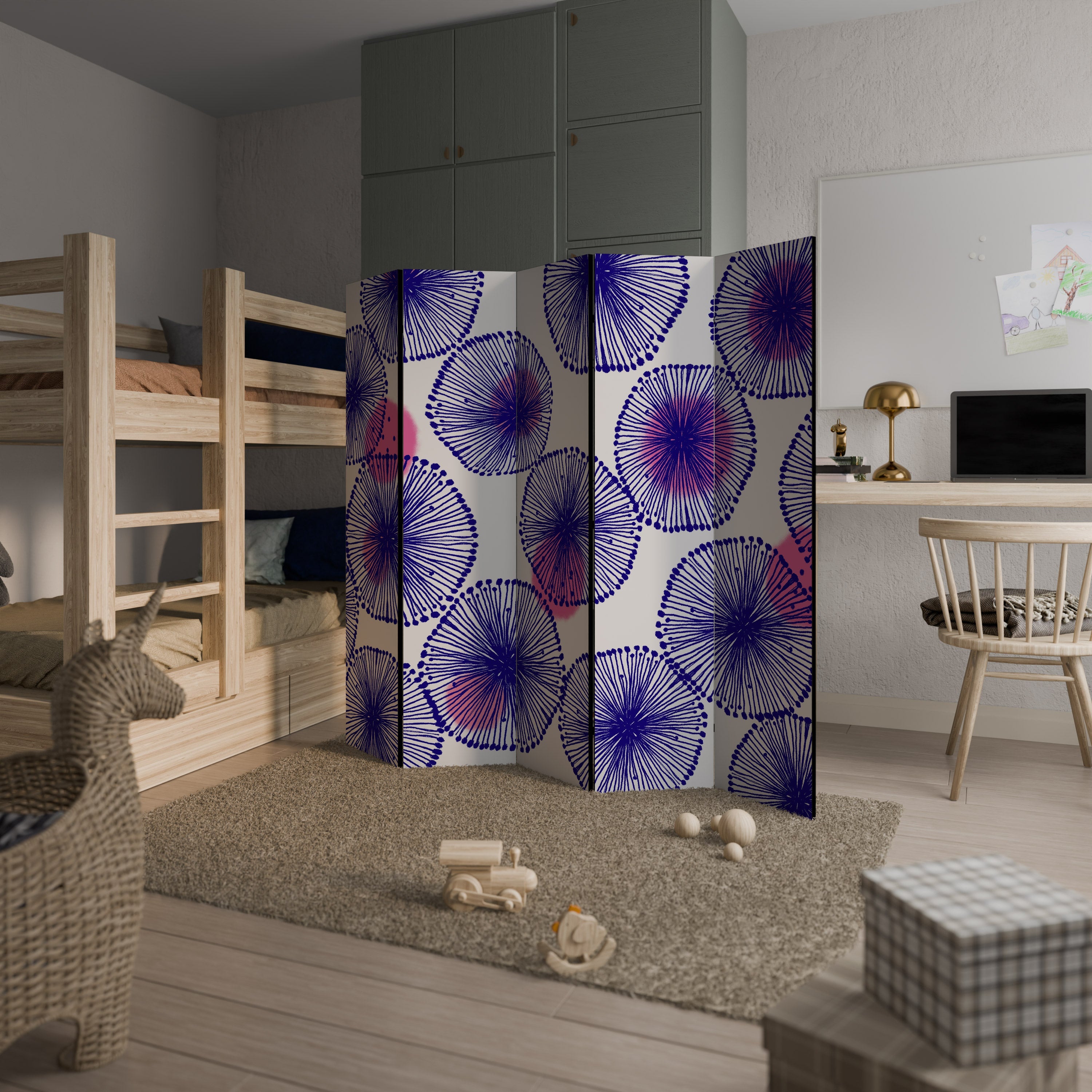 Paravent décoratif à 5 panneaux MAGIC NATURE