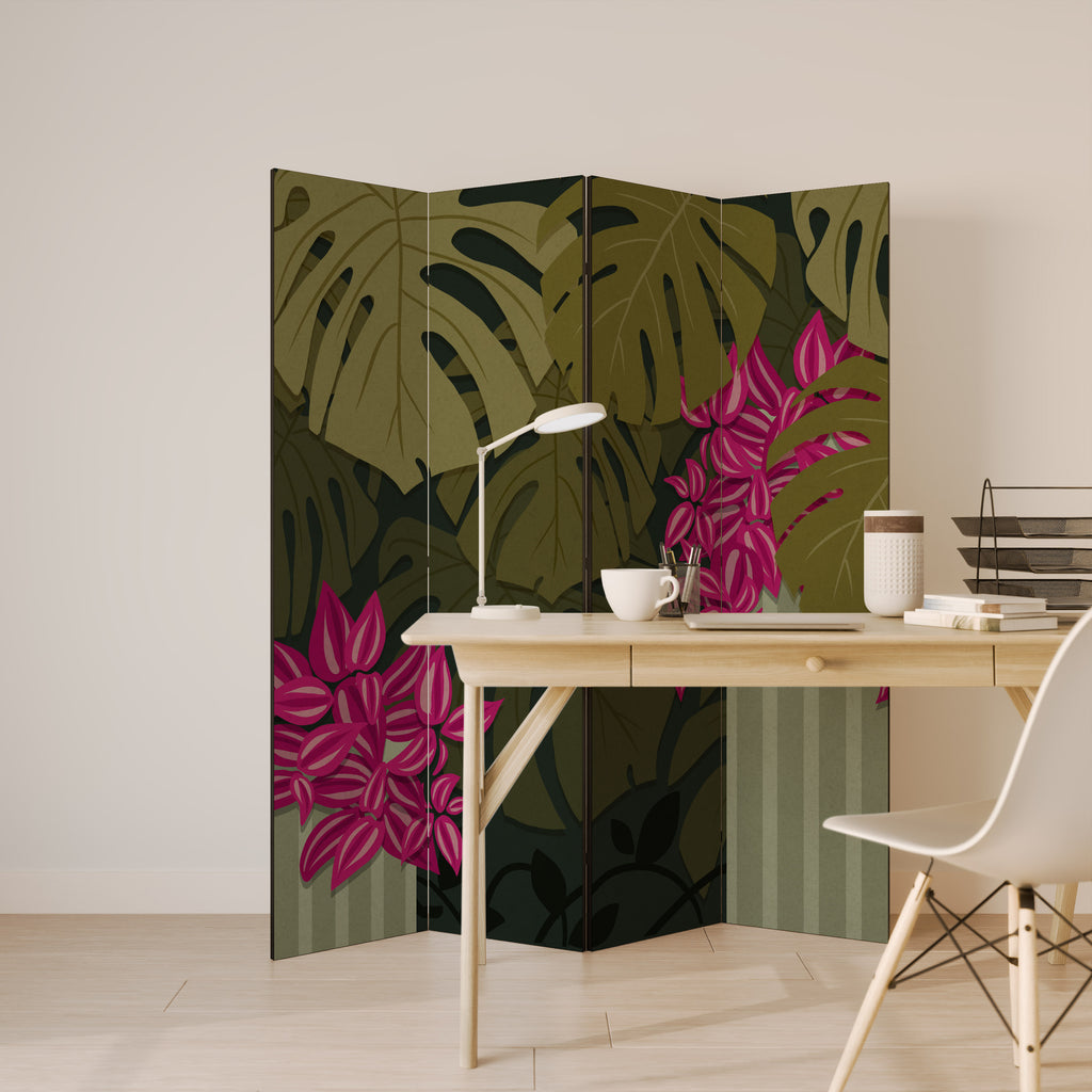 TROPICAL BEAUTY 4-Panel Room Divider