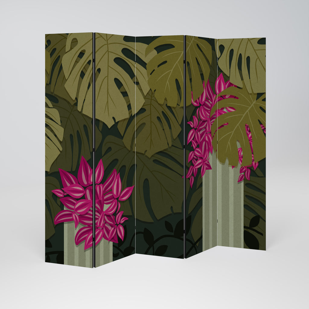 TROPICAL BEAUTY 5-Panel Room Divider
