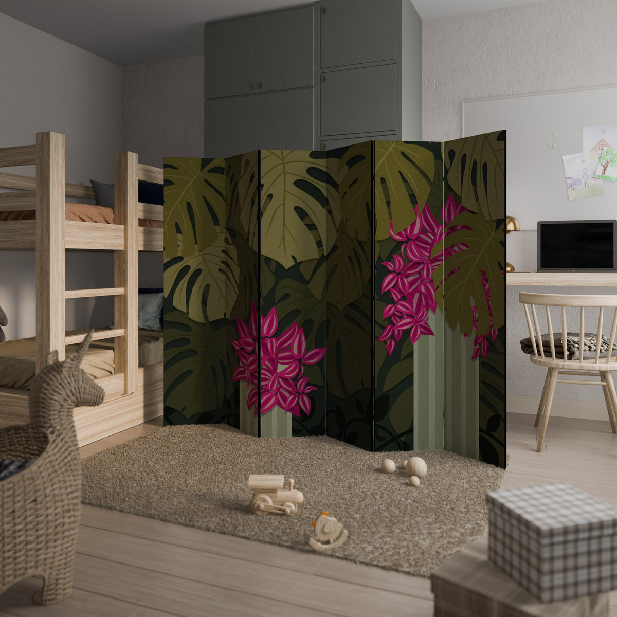 TROPICAL BEAUTY 6-Panel Room Divider