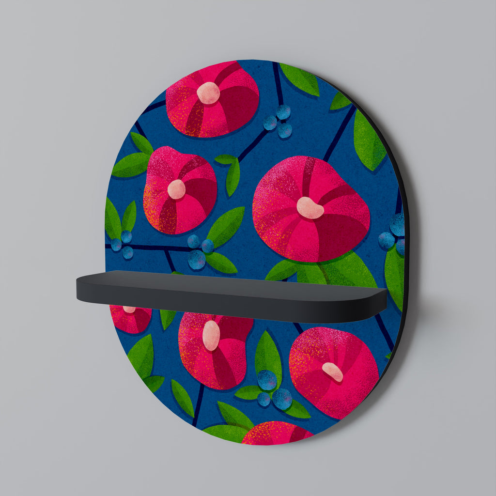 Étagère d'art ovale SPRING THOUGHTS en finition noire