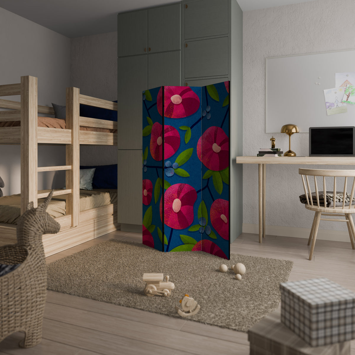 SPRING THOUGHTS 3-Panel Room Divider