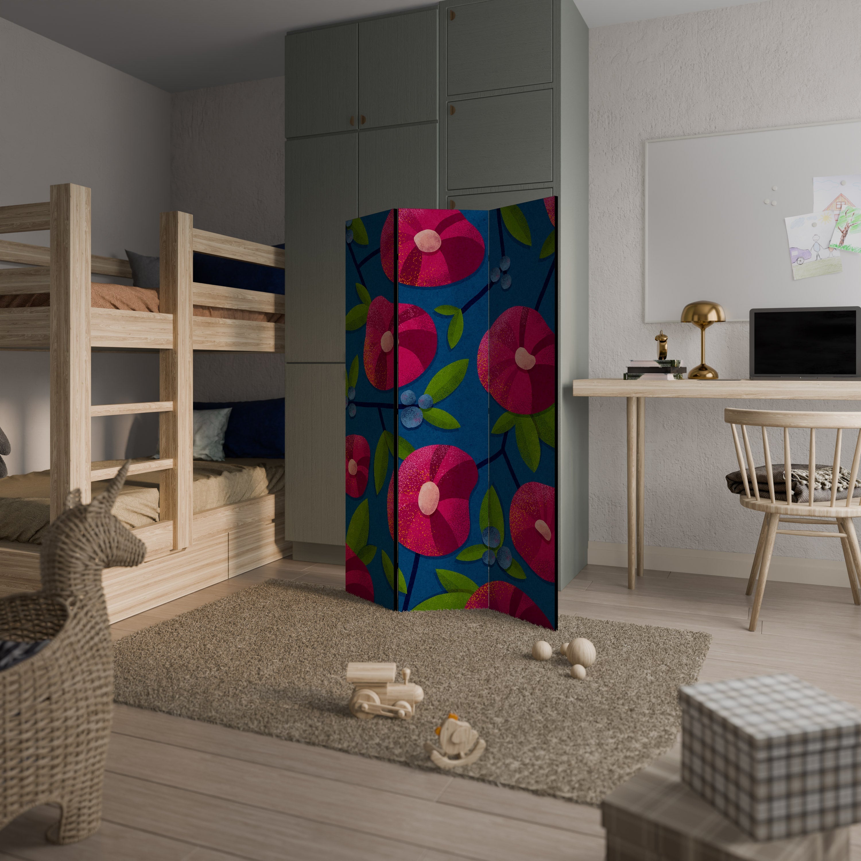 Paravent décoratif à 3 panneaux SPRING THOUGHTS