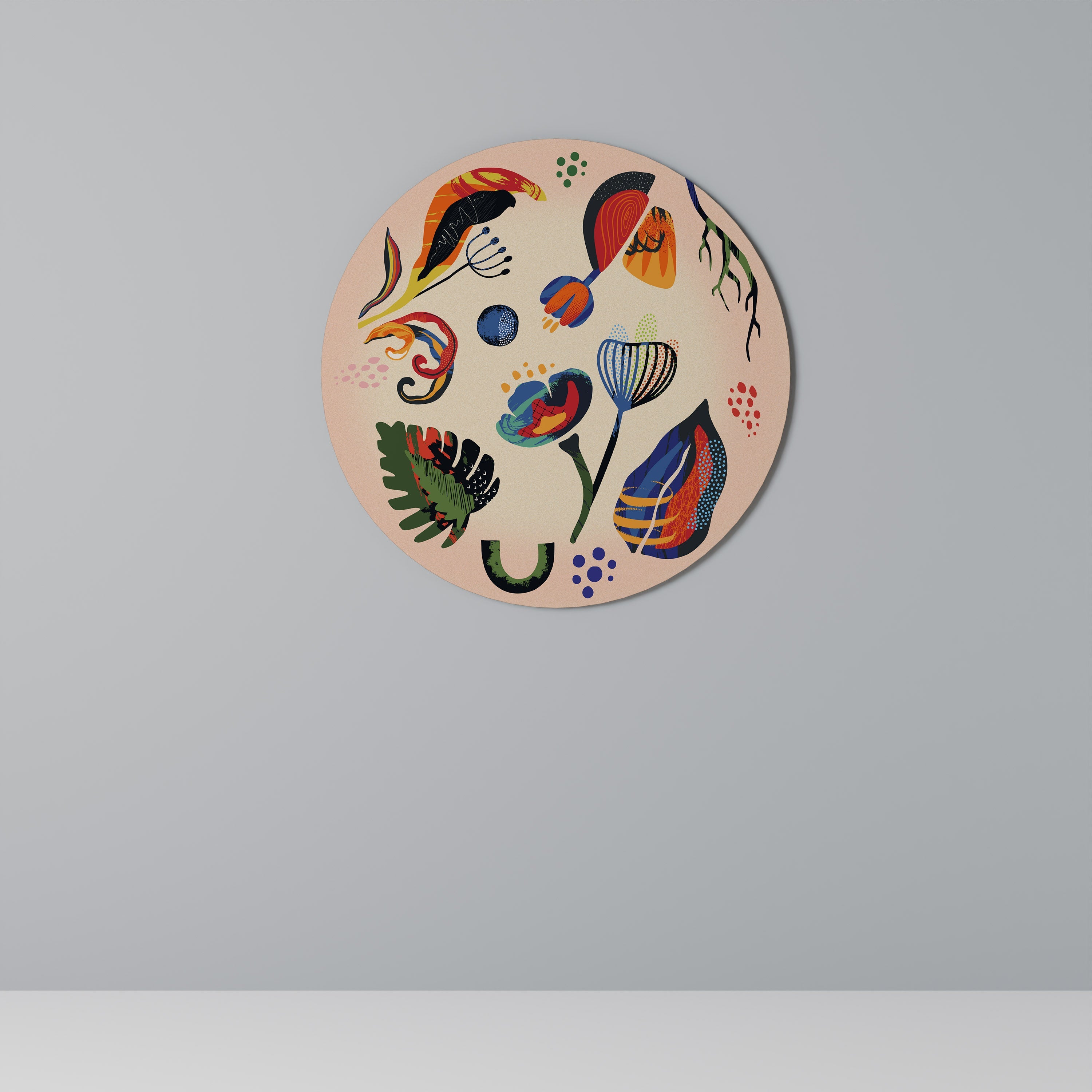 Art mural rond NATURE MODERNE