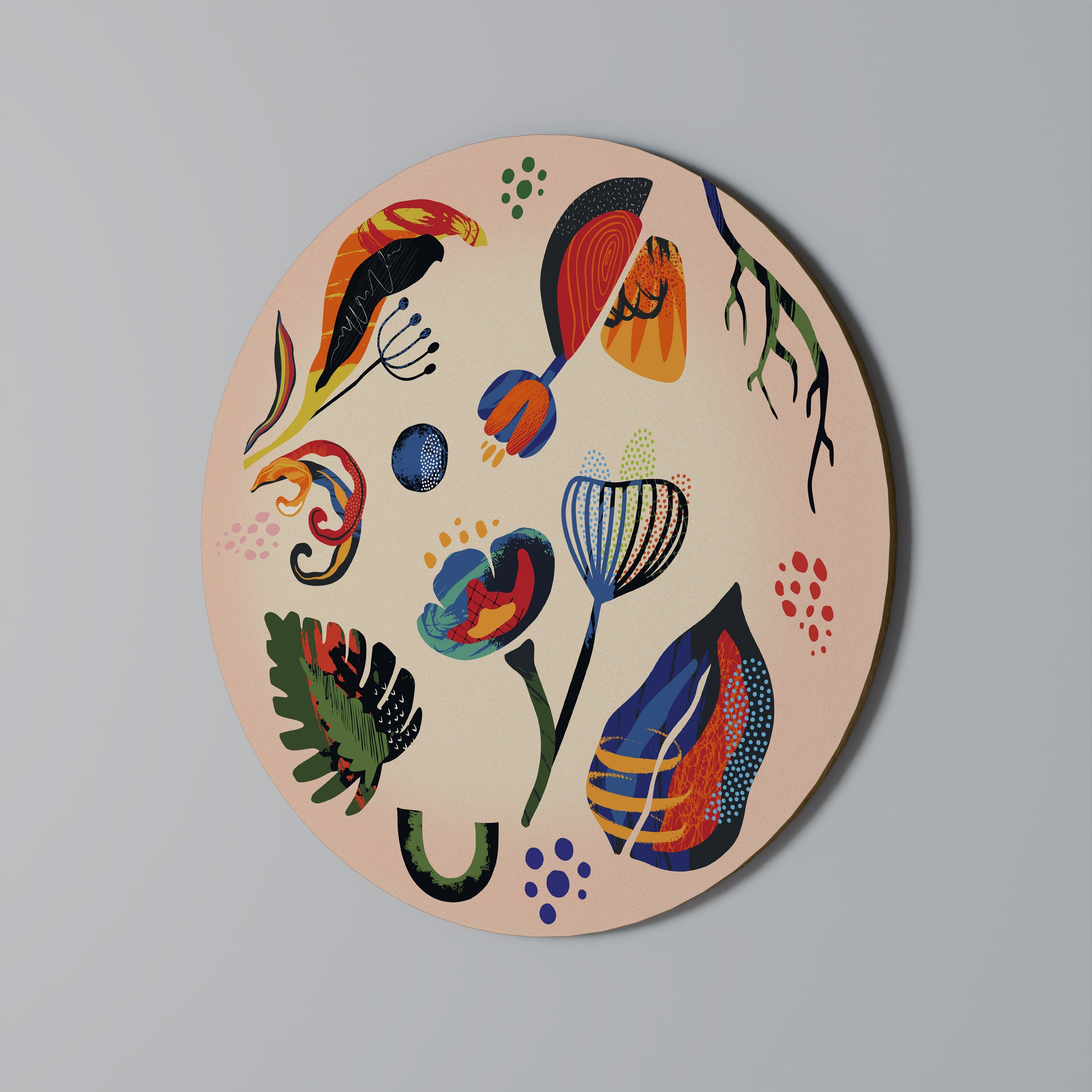 Art mural rond NATURE MODERNE