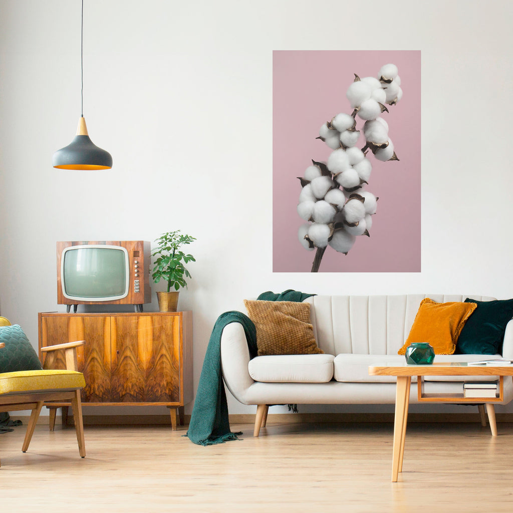 Affiche verticale autocollante « COTTON CLOUDS WHISPER »