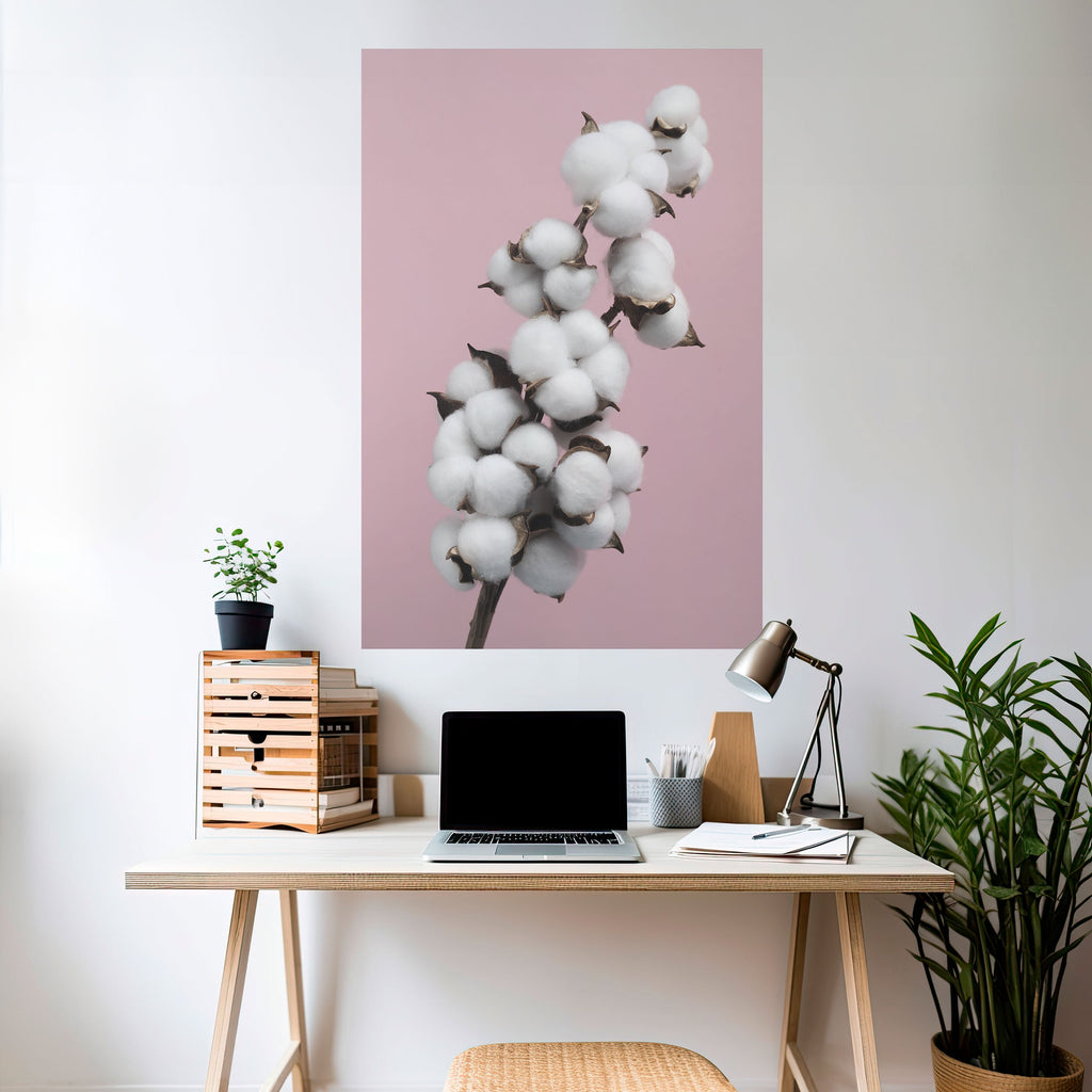 Affiche verticale autocollante « COTTON CLOUDS WHISPER »