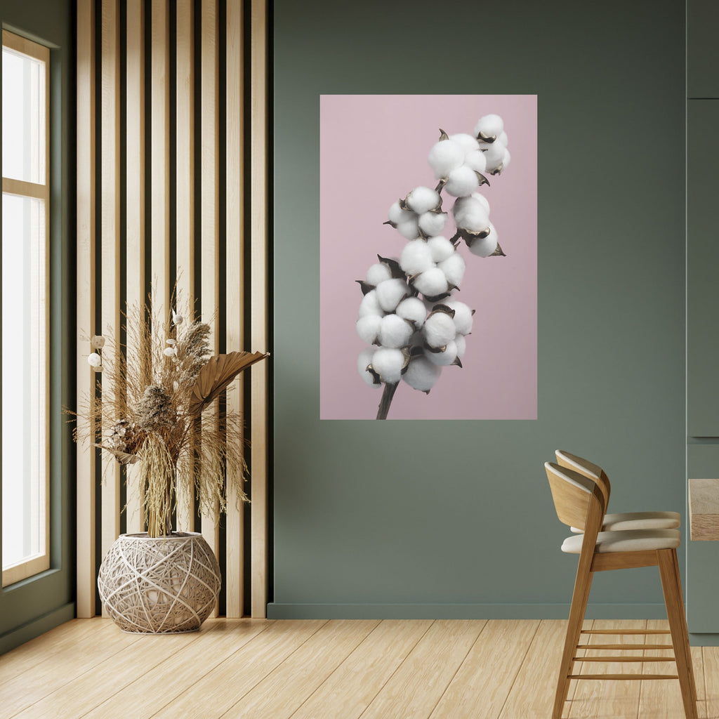 Affiche verticale autocollante « COTTON CLOUDS WHISPER »