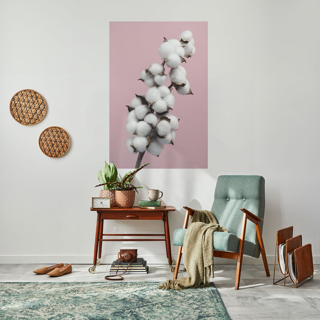 Affiche verticale autocollante « COTTON CLOUDS WHISPER »