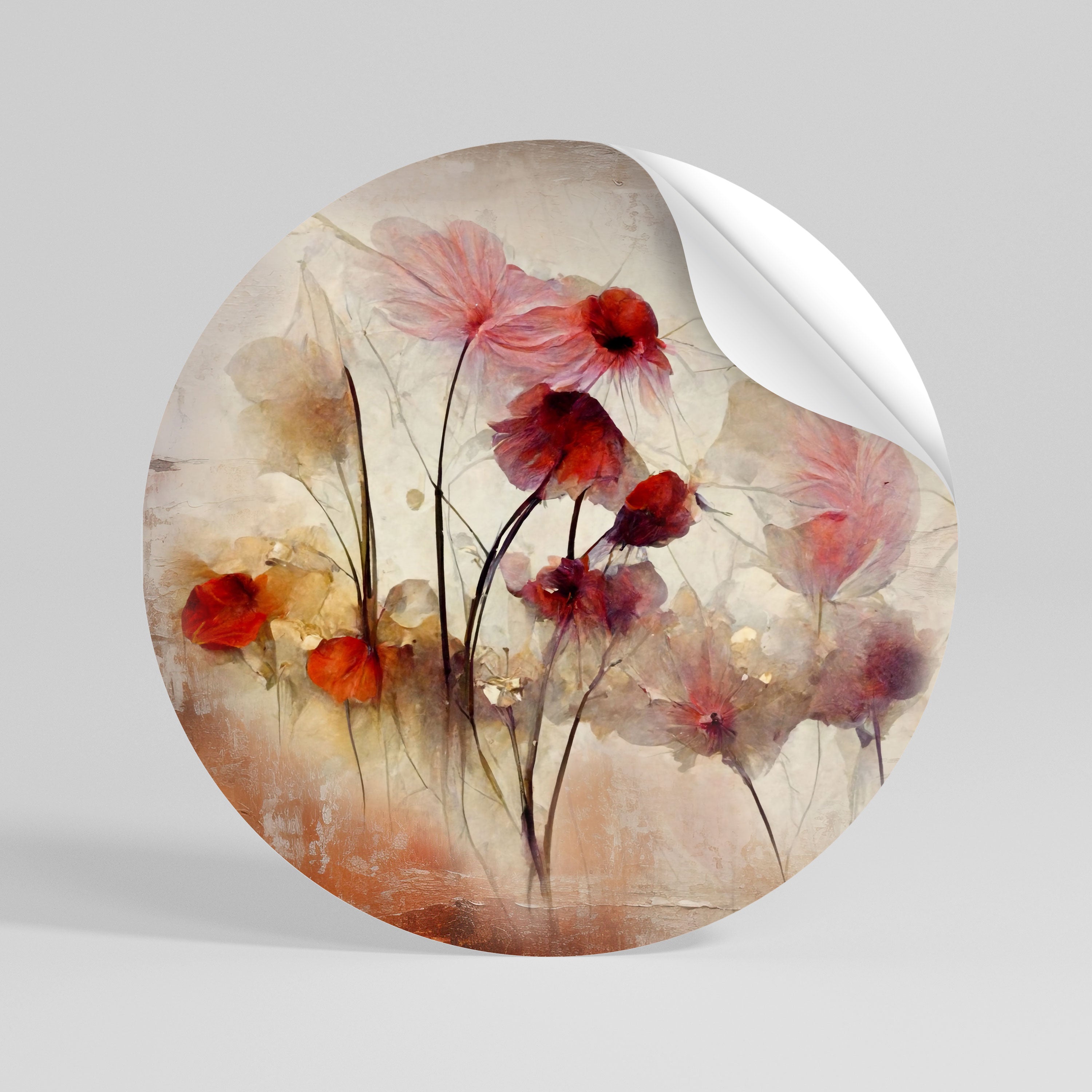 WILD DELICACY Peel and Stick Round Sticker