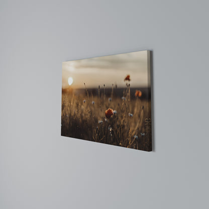 GLOWING MEADOWS AT DUSK Horizontal Canvas Print