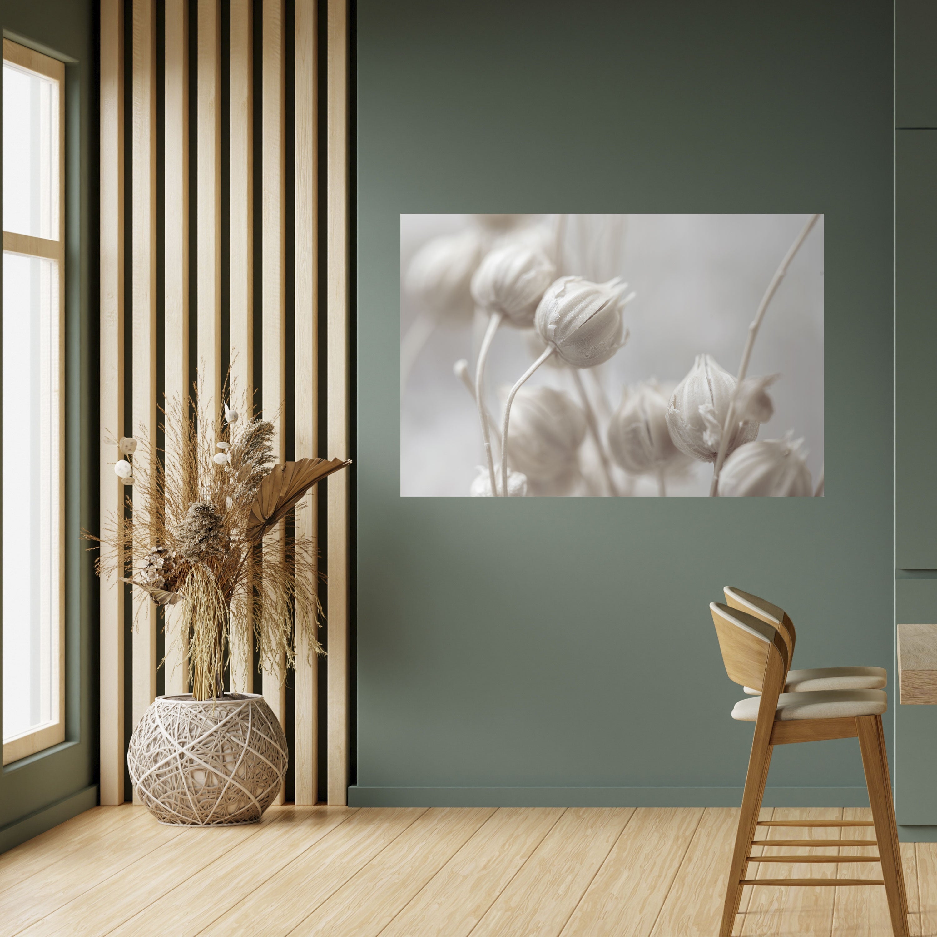 Affiche horizontale autocollante « BLUSH BOTANIQUE MYSTIQUE »