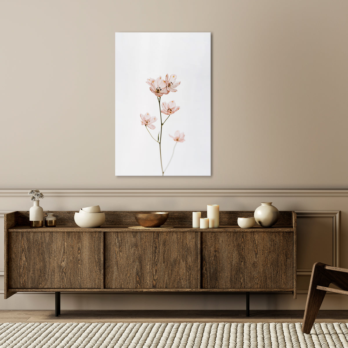 WHISPERS OF PINK Vertical Canvas Print