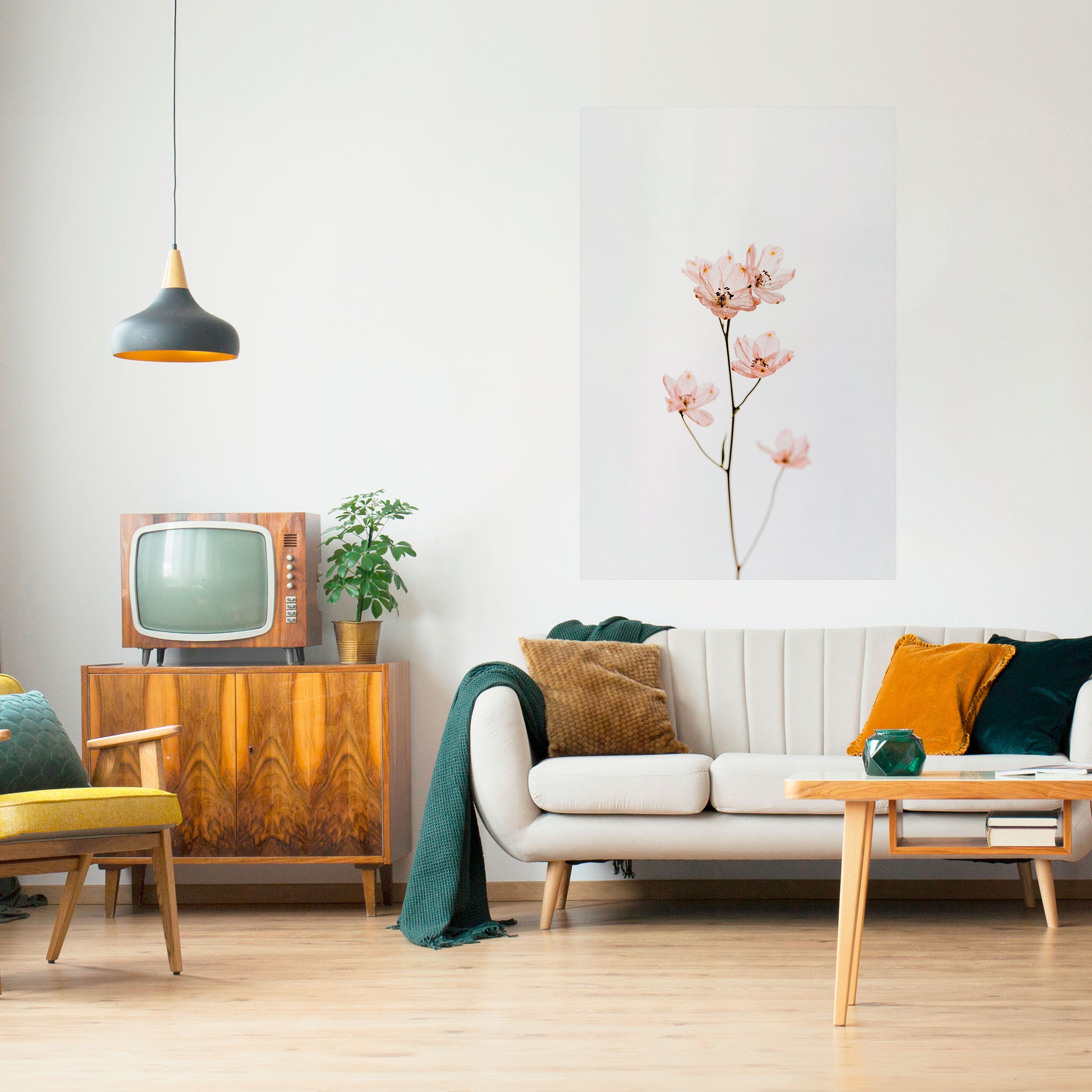 Affiche verticale autocollante « Whispers of Pink »