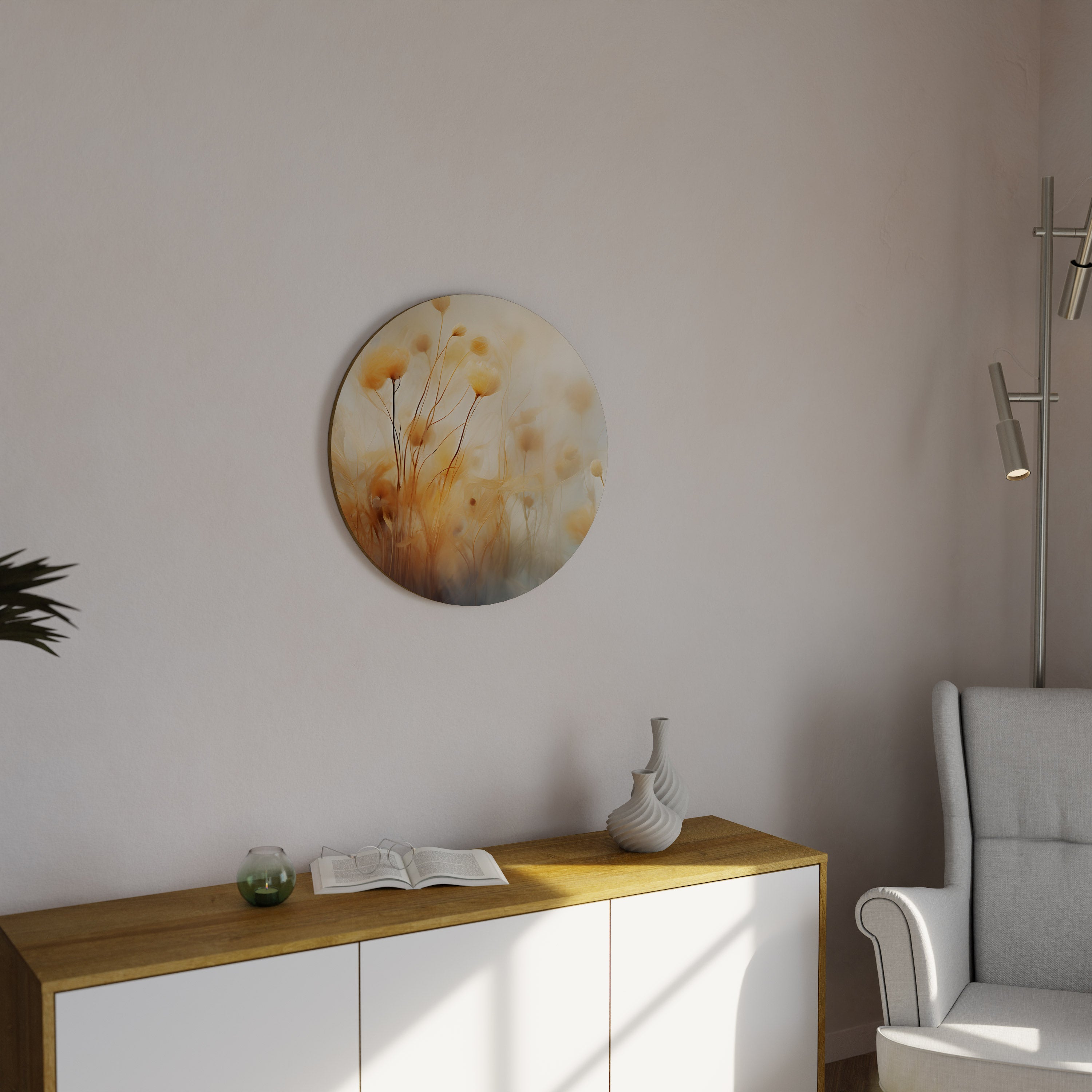 Décoration murale ronde GOLDEN HUE EMBRACE