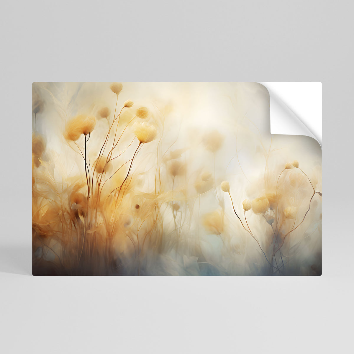 GOLDEN HUE EMBRACE Peel and Stick Horizontal Poster