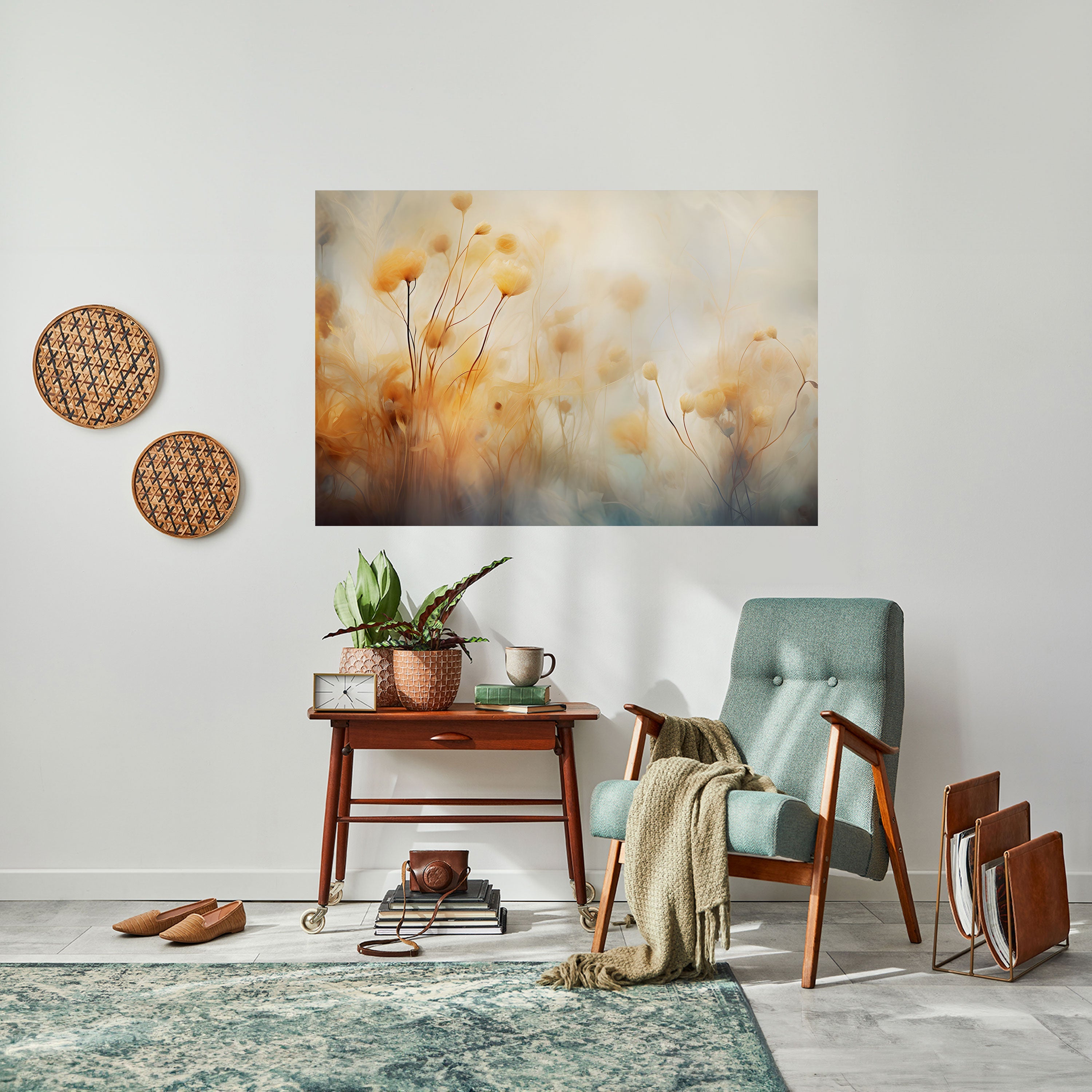 Affiche horizontale autocollante GOLDEN HUE EMBRACE