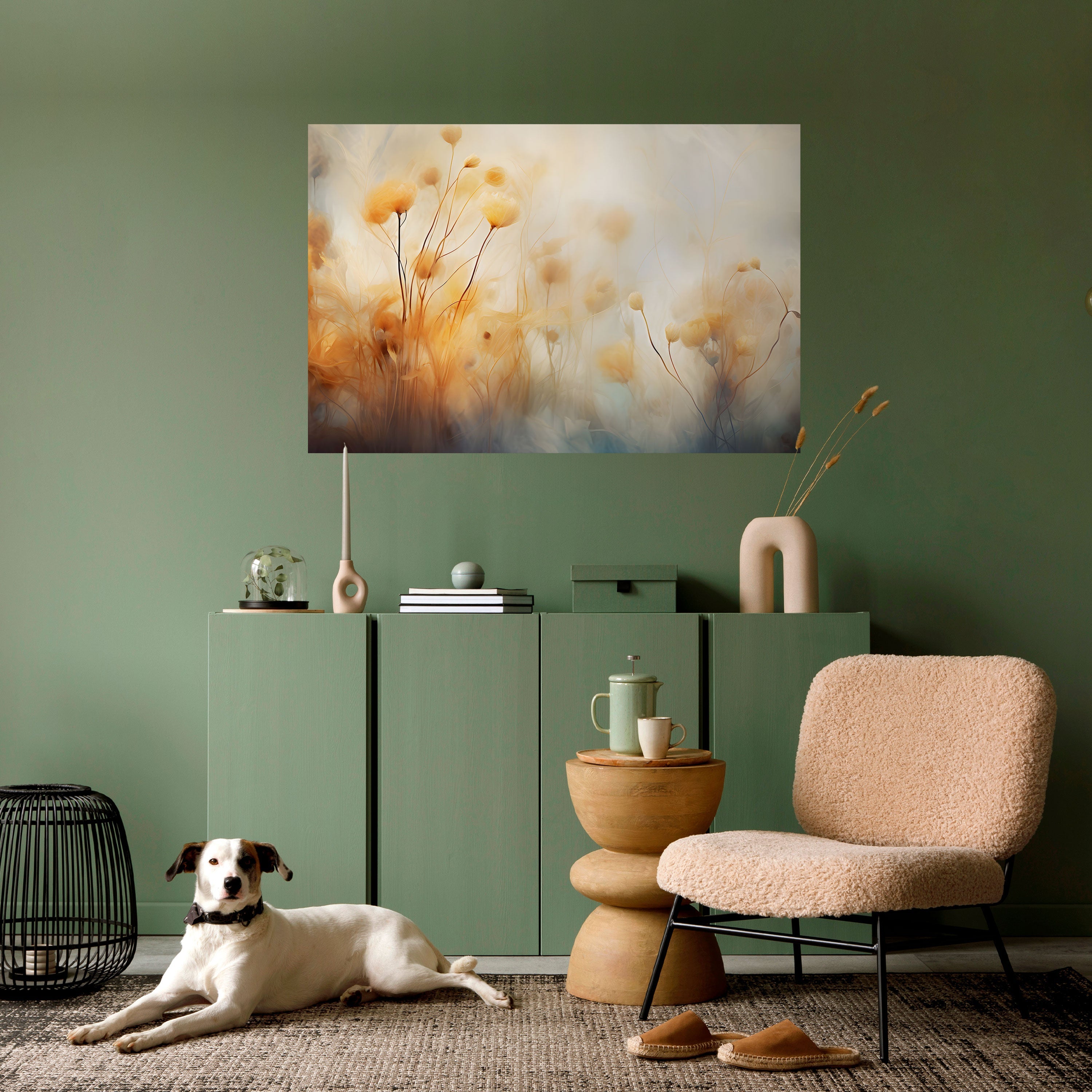 Affiche horizontale autocollante GOLDEN HUE EMBRACE