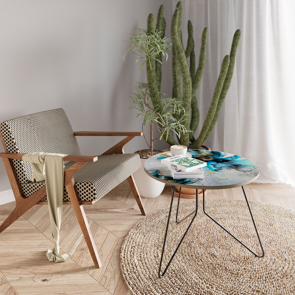 COBALT BLOSSOMS Coffee Table