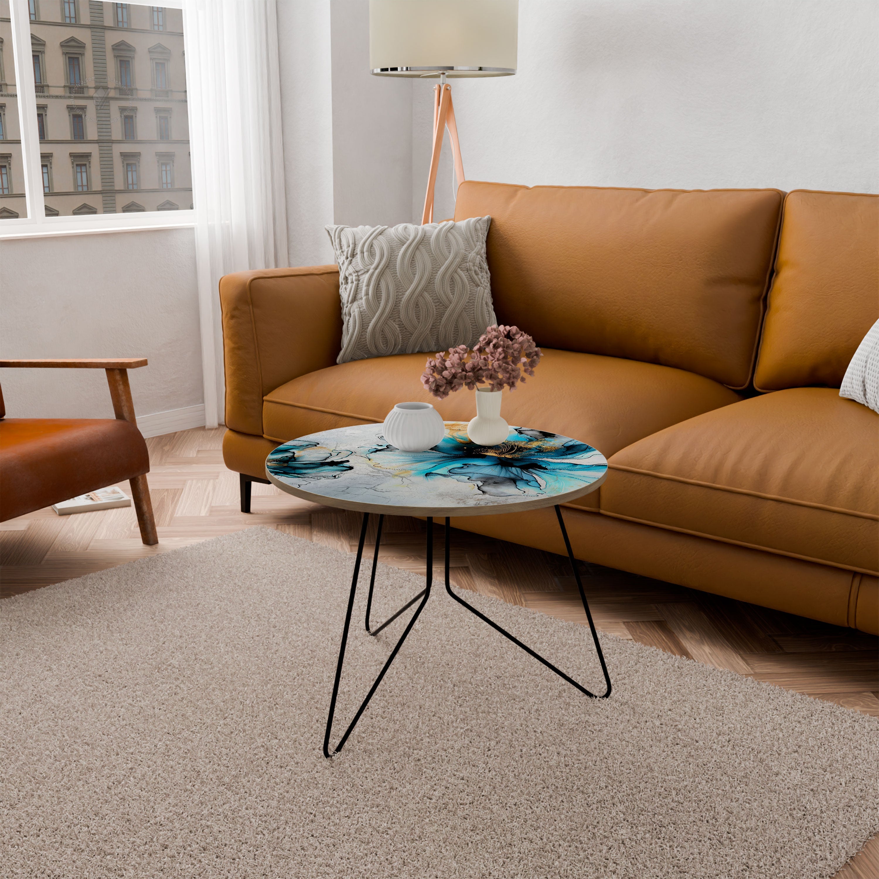 Table basse COBALT BLOSSOMS 69