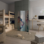 ICY BLOSSOMS 3-Panel Room Divider
