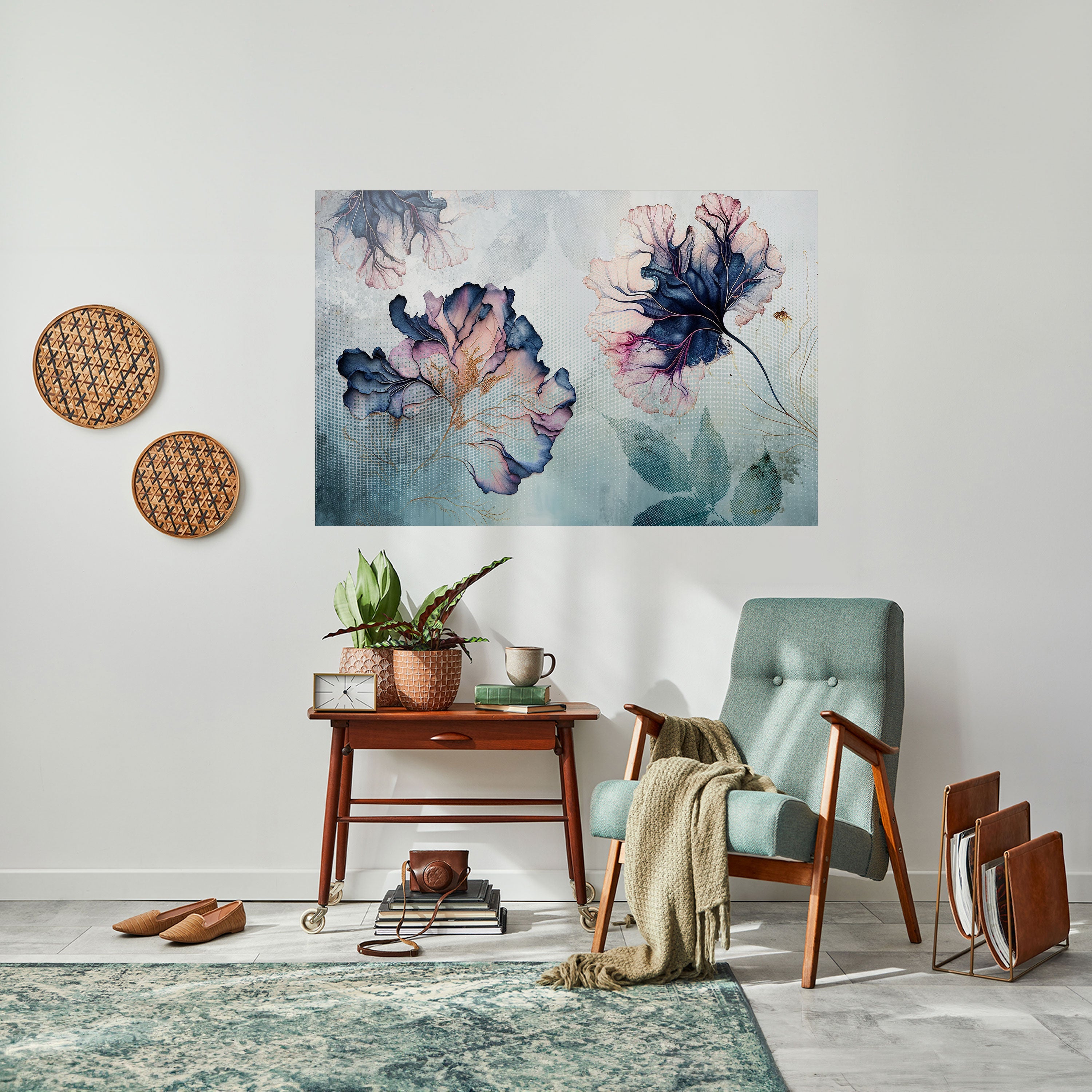 Affiche horizontale autocollante ICY BLOSSOMS