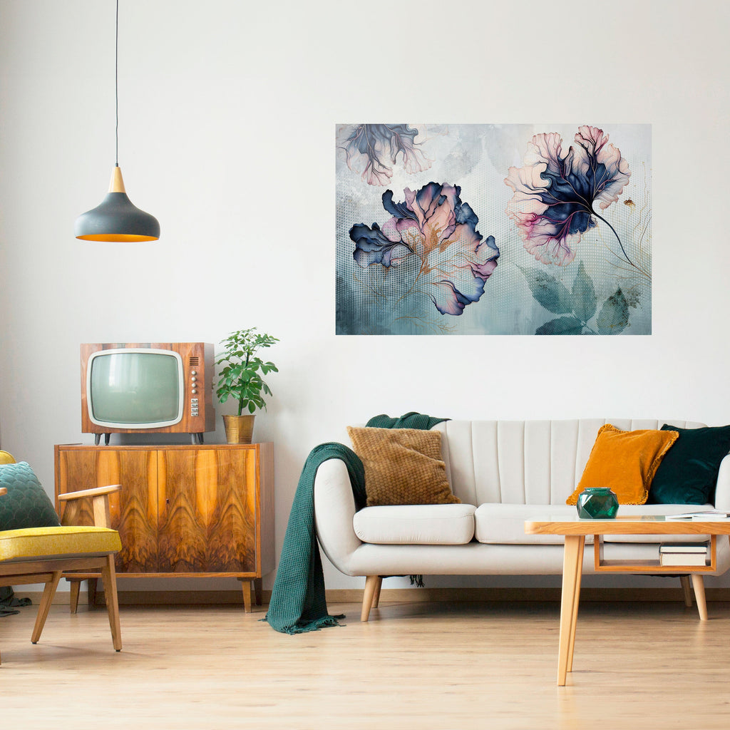 Affiche horizontale autocollante ICY BLOSSOMS