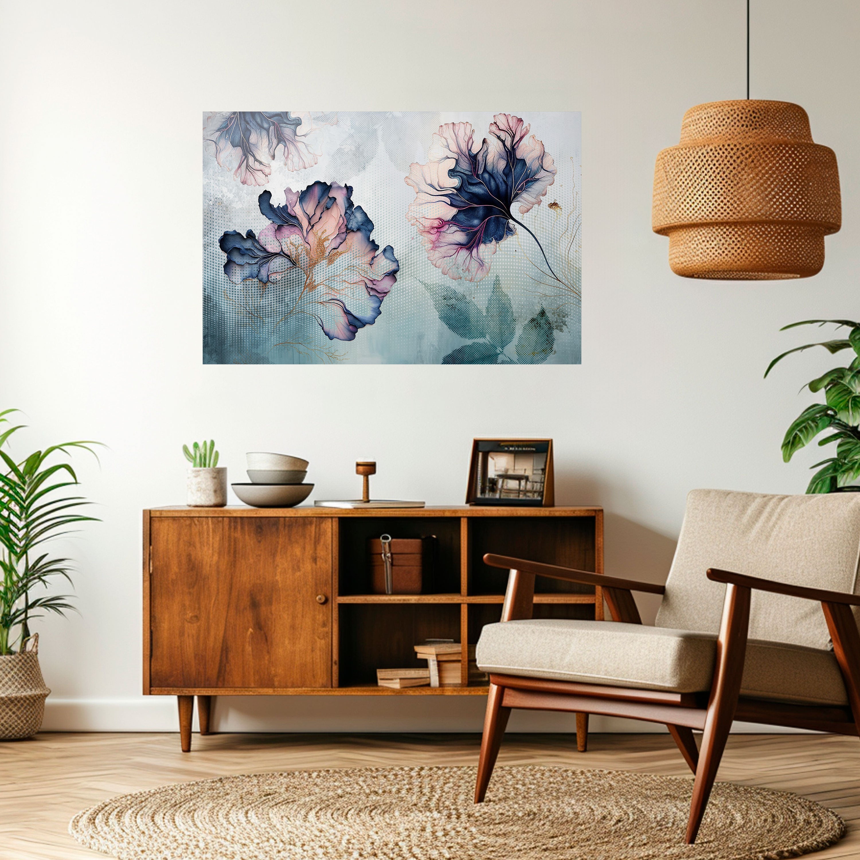 Affiche horizontale autocollante ICY BLOSSOMS