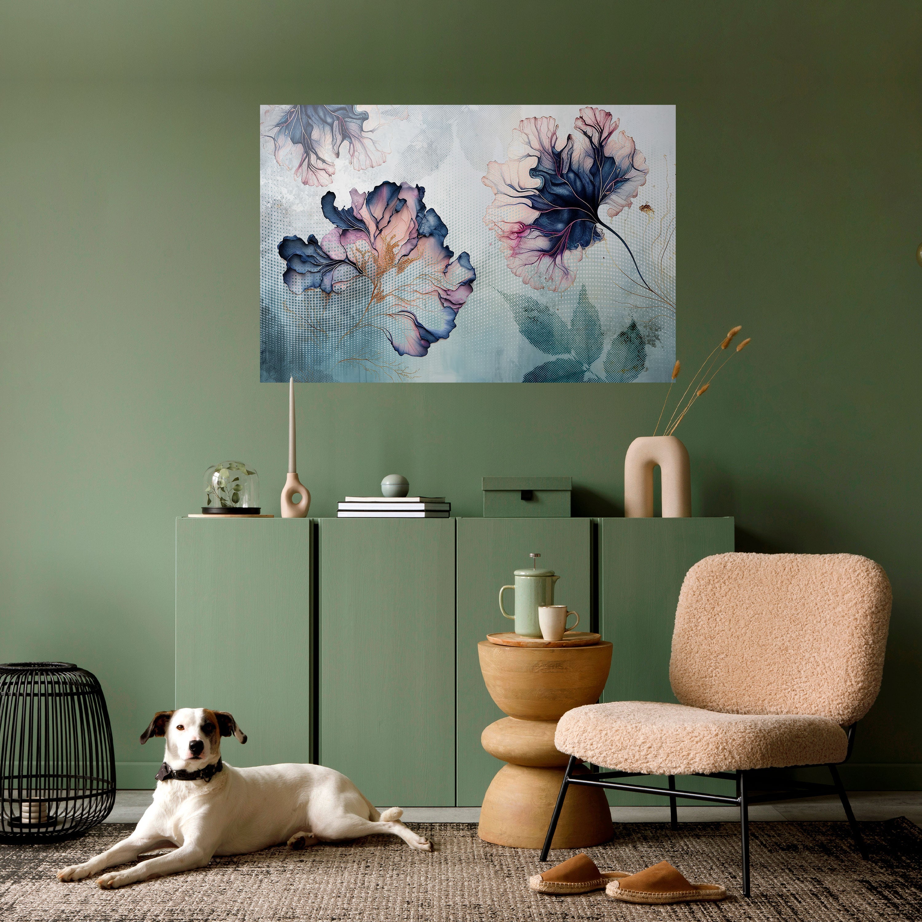 Affiche horizontale autocollante ICY BLOSSOMS