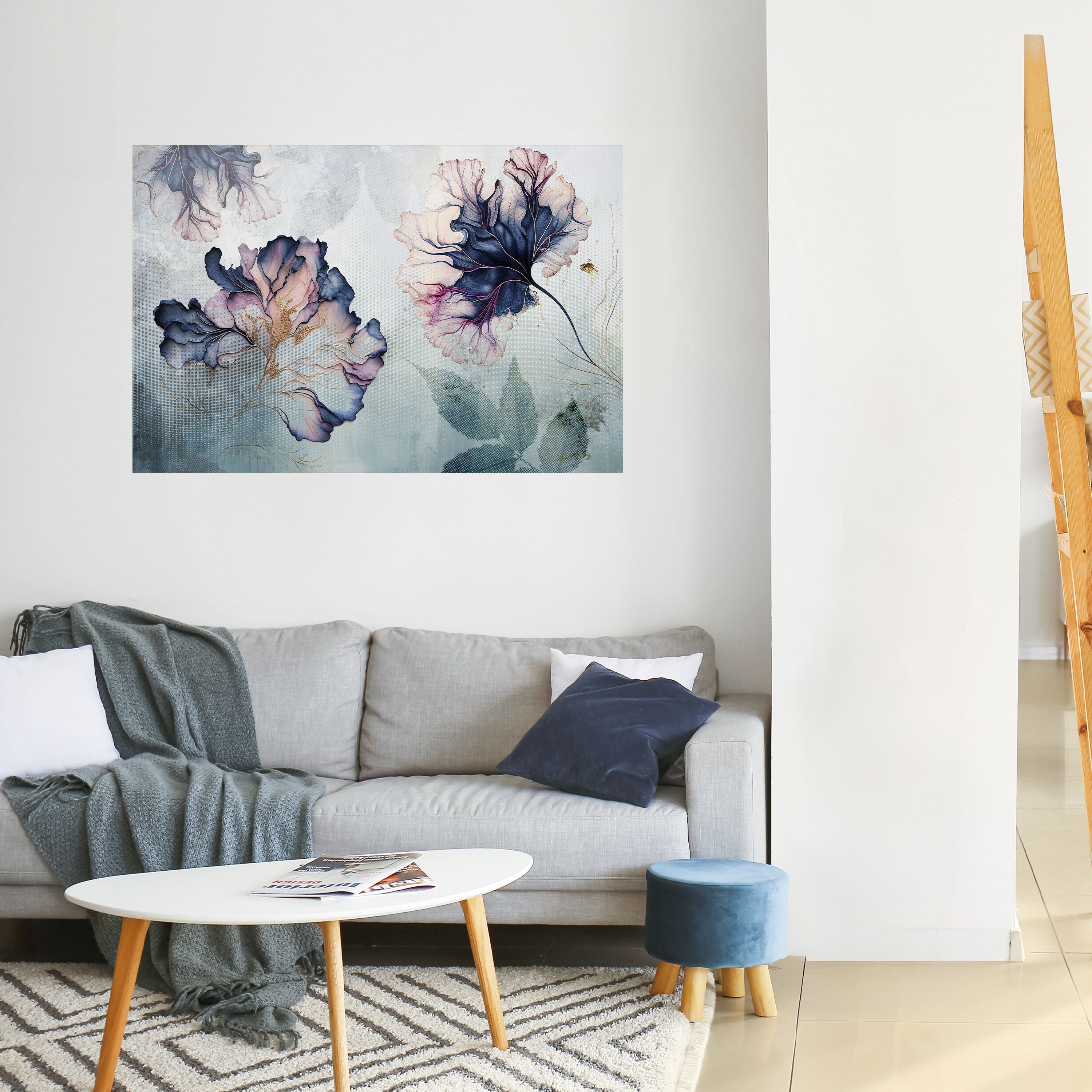 Affiche horizontale autocollante ICY BLOSSOMS