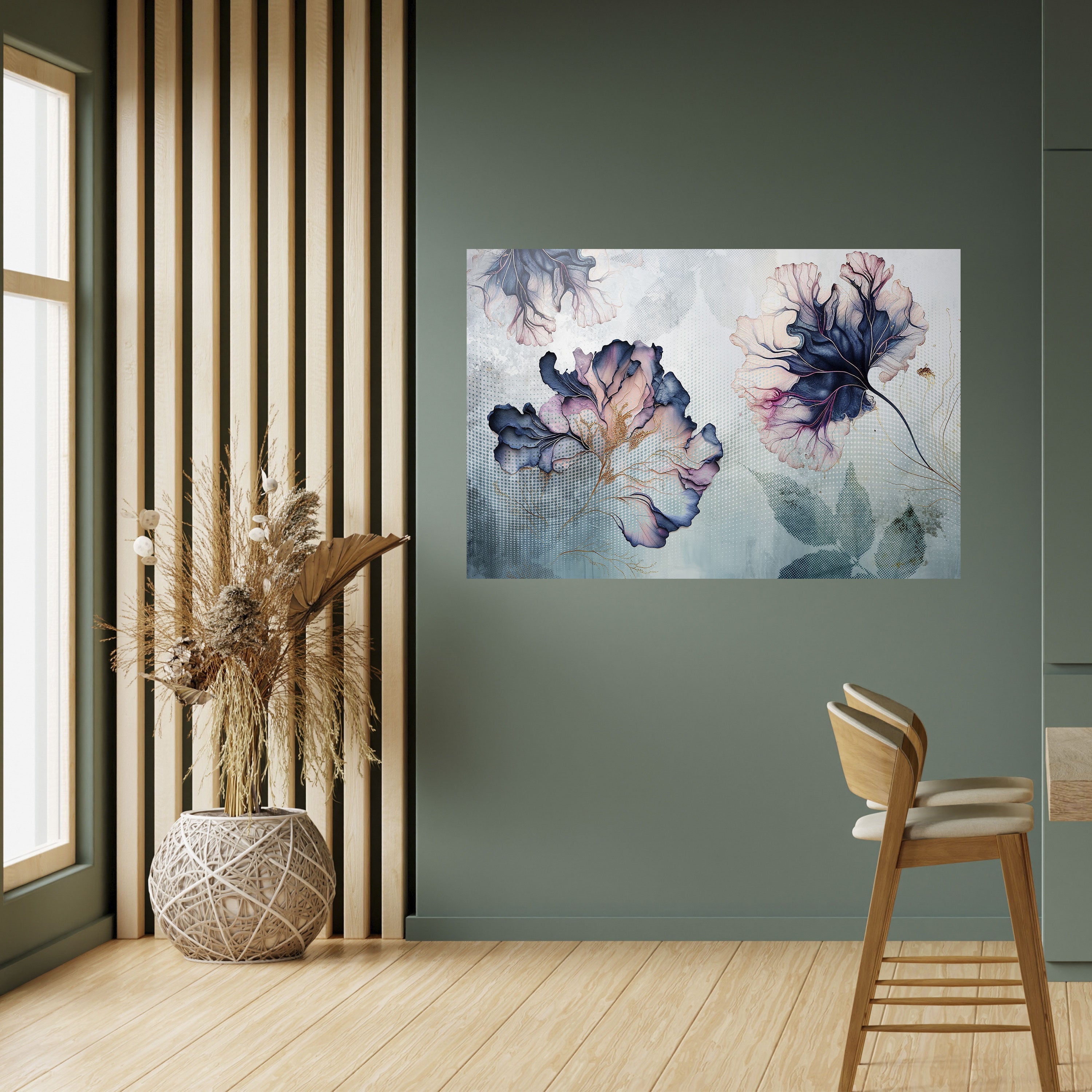 Affiche horizontale autocollante ICY BLOSSOMS