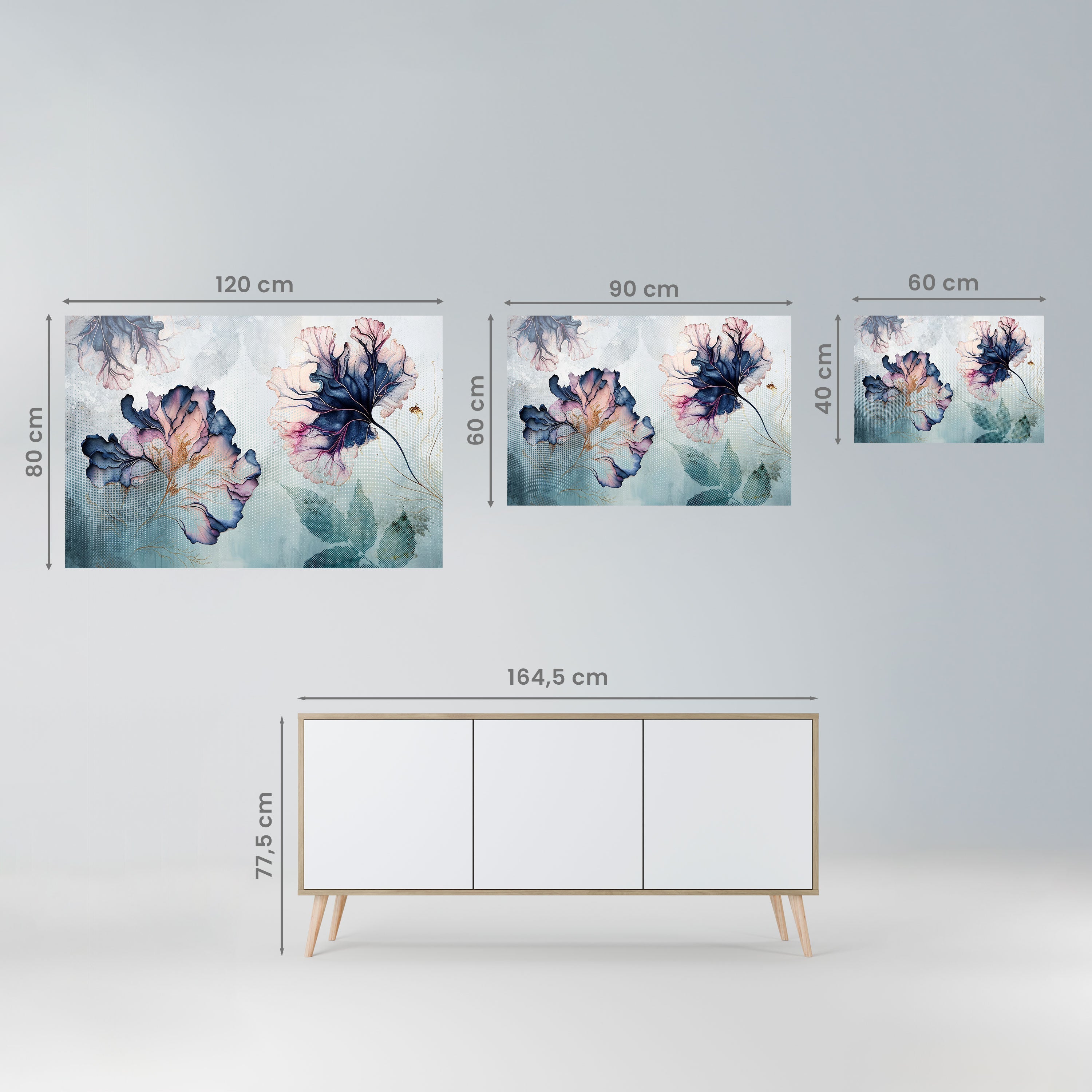 Affiche horizontale autocollante ICY BLOSSOMS