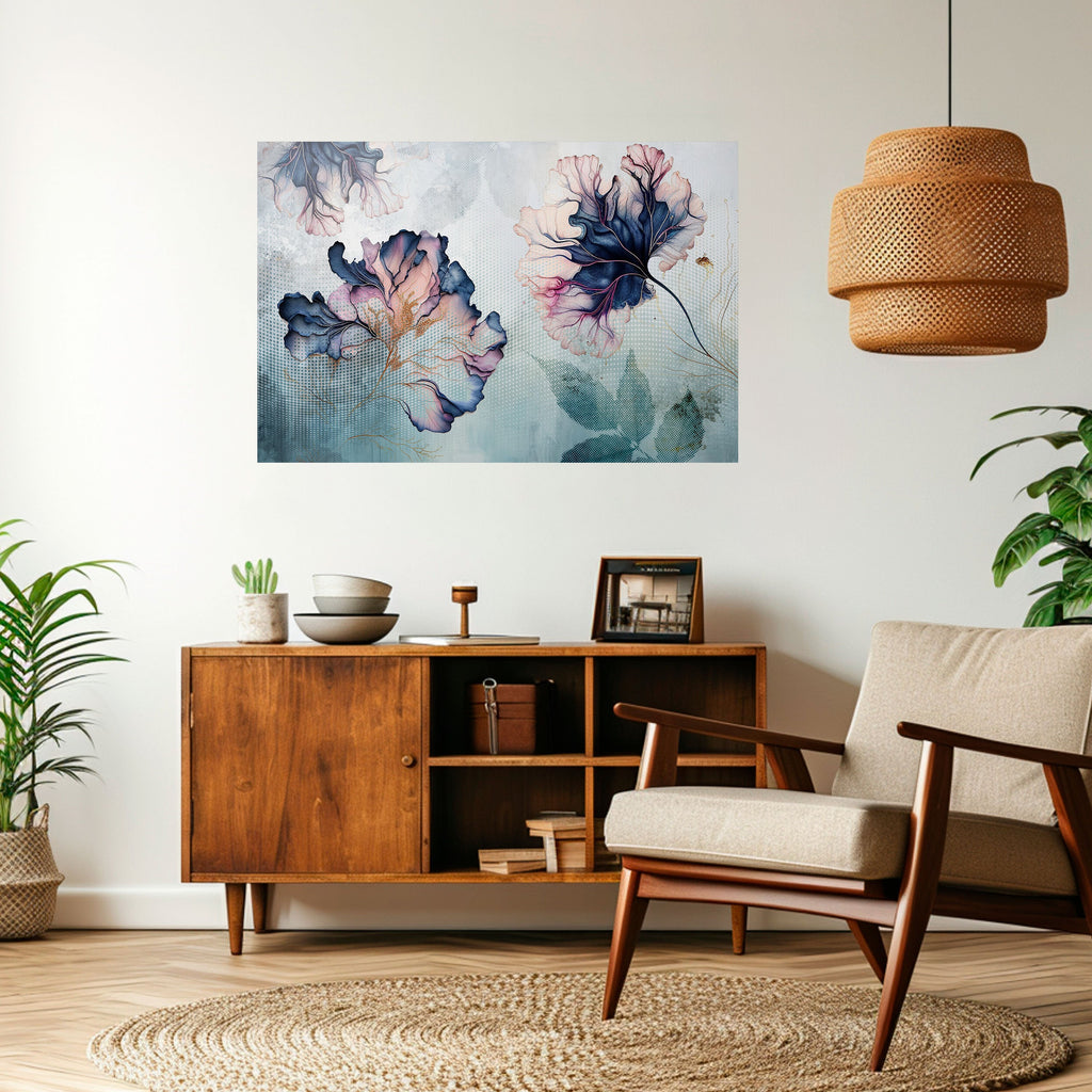 Affiche horizontale autocollante ICY BLOSSOMS